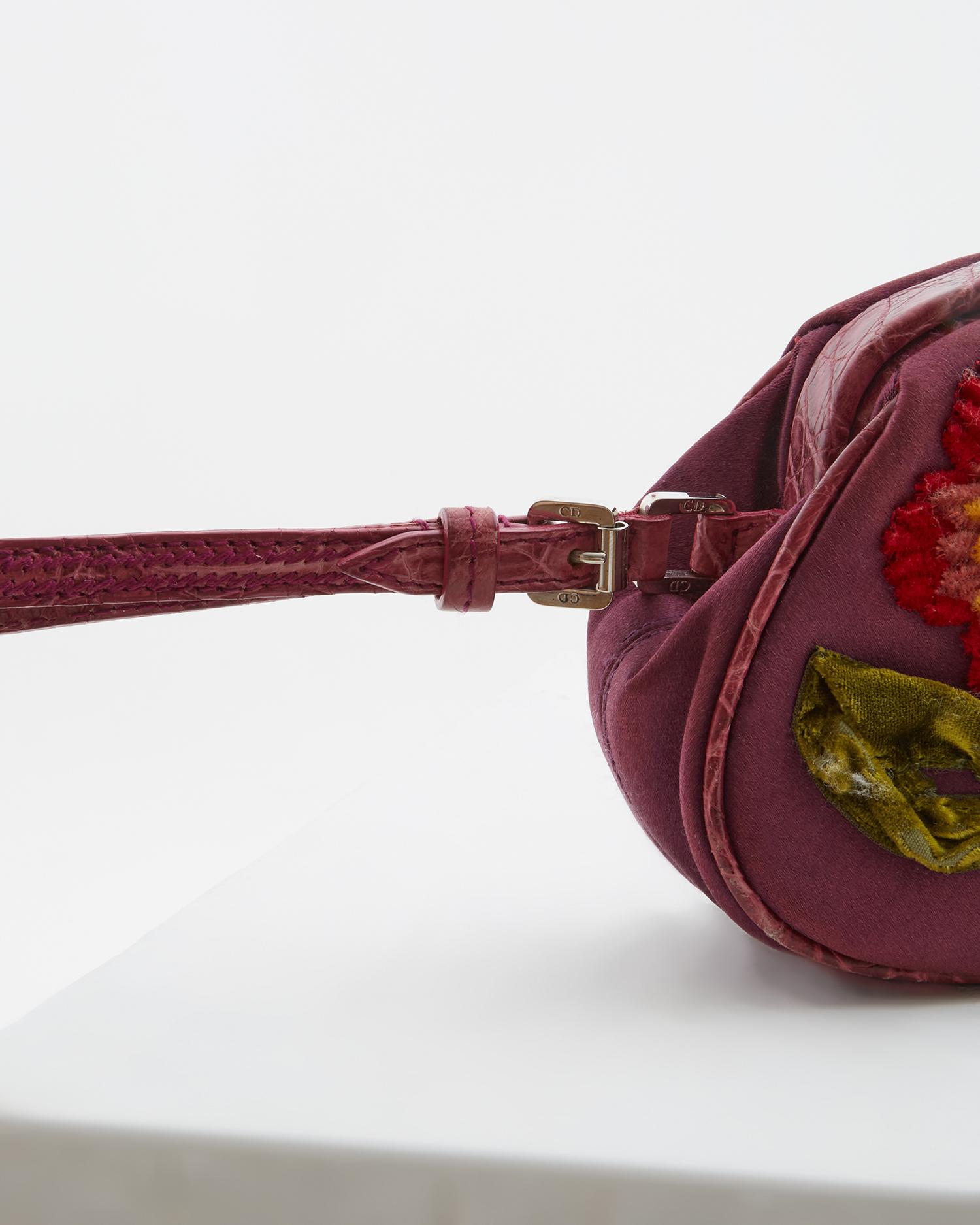 Christian Dior by John Galliano flower embroidered and croco clutch, spring 2005 6