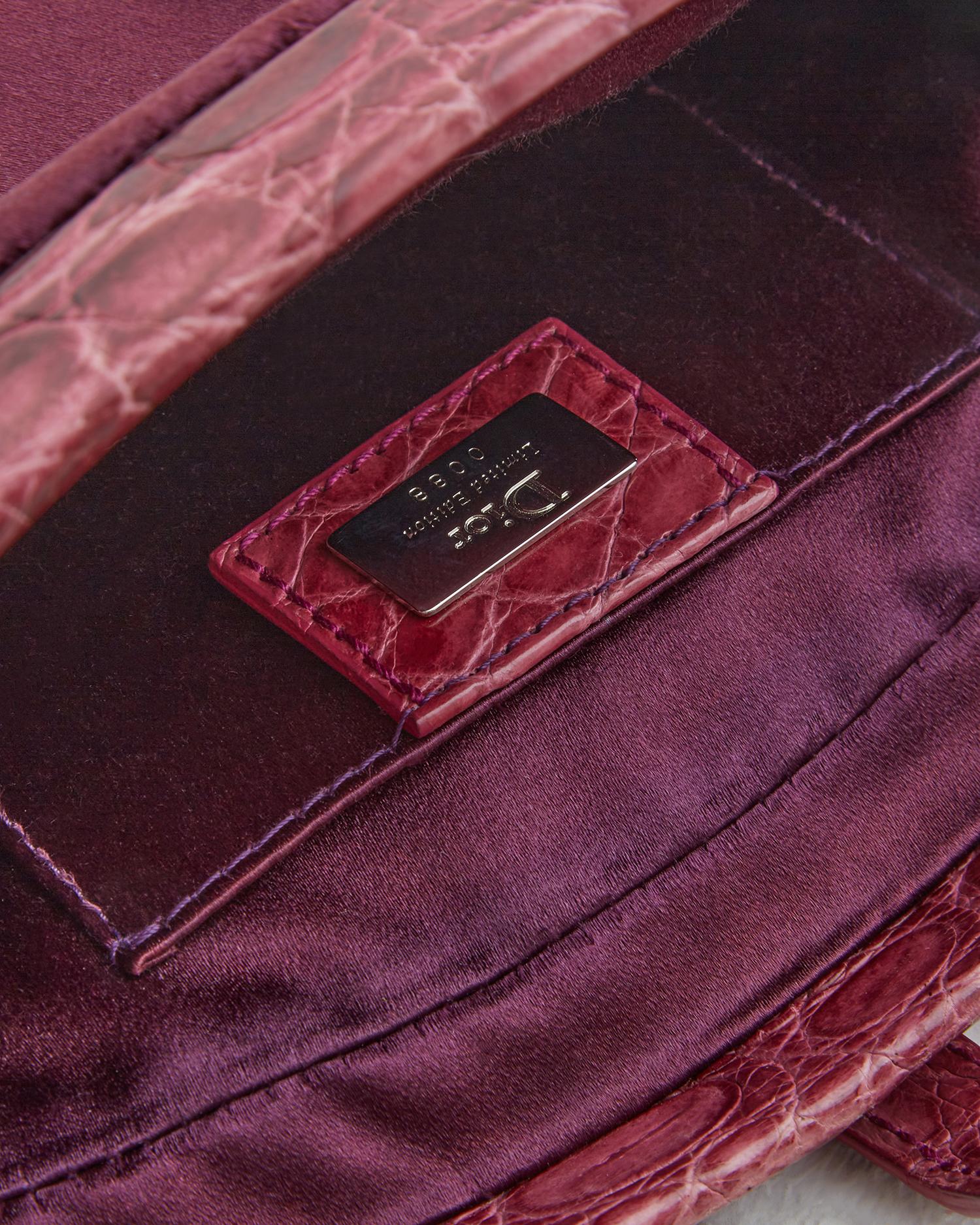 Christian Dior by John Galliano flower embroidered and croco clutch, spring 2005 7