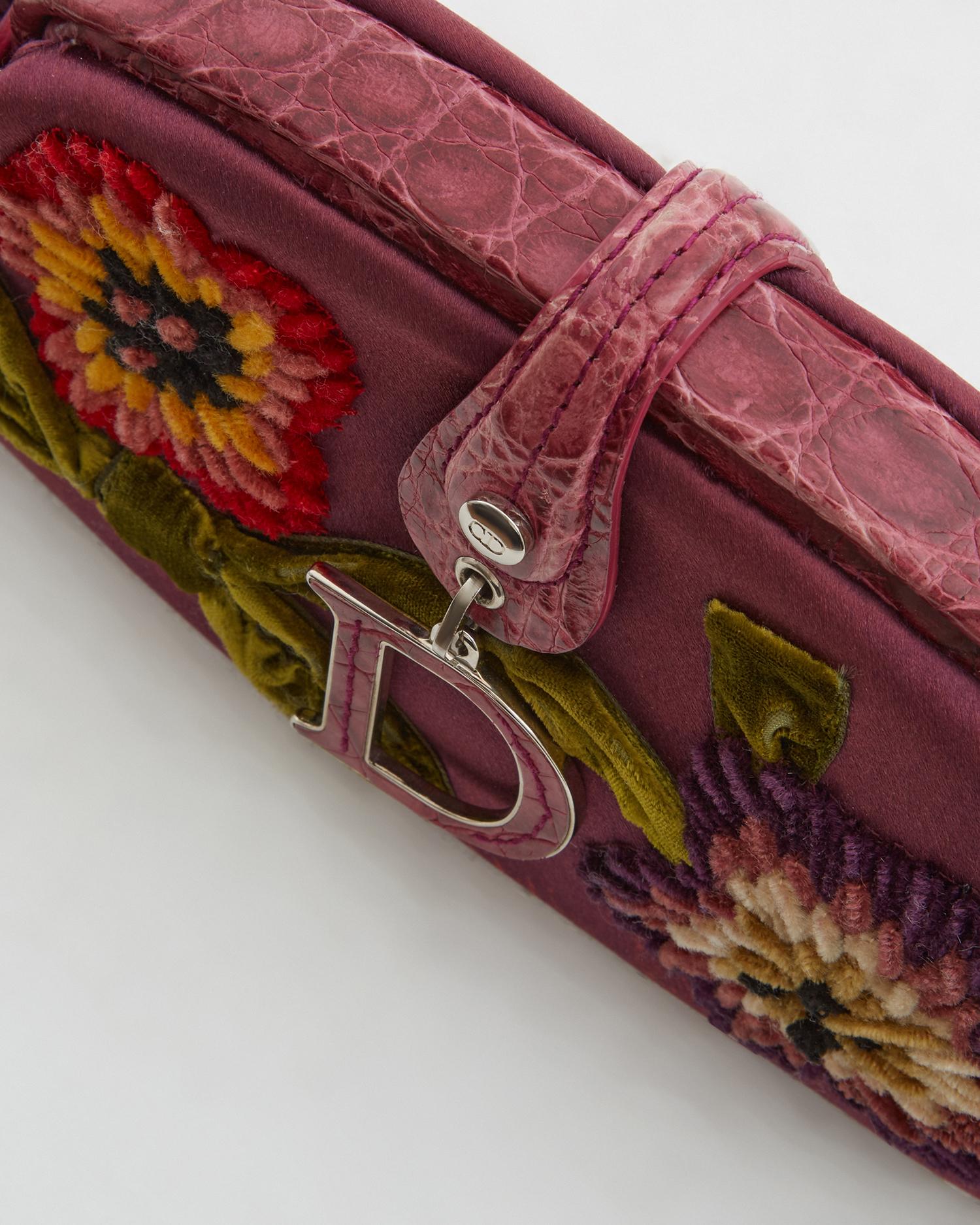 Christian Dior by John Galliano - Pochette brodée de fleurs et au croco, printemps 2005 2