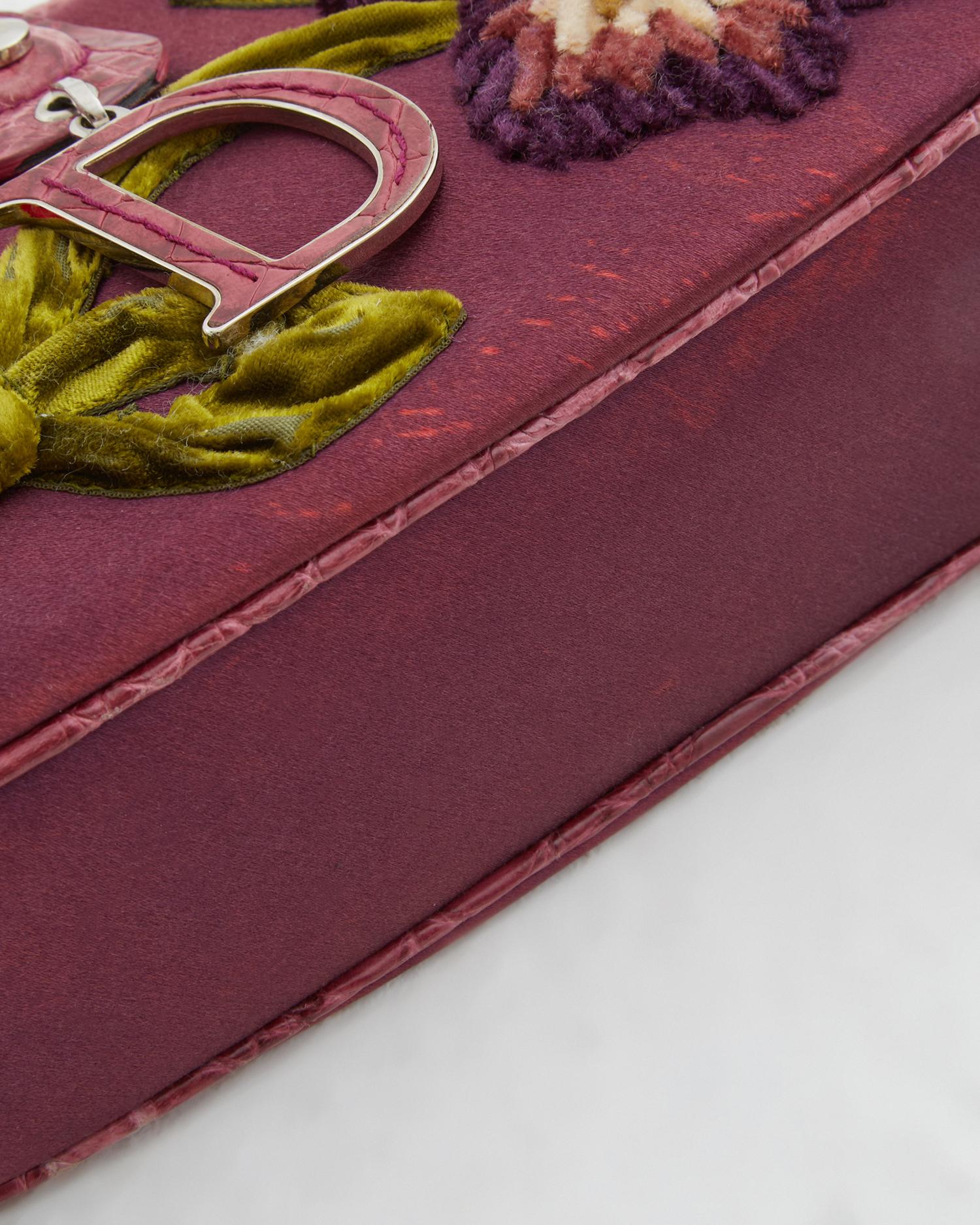 Christian Dior by John Galliano flower embroidered and croco clutch, spring 2005 3