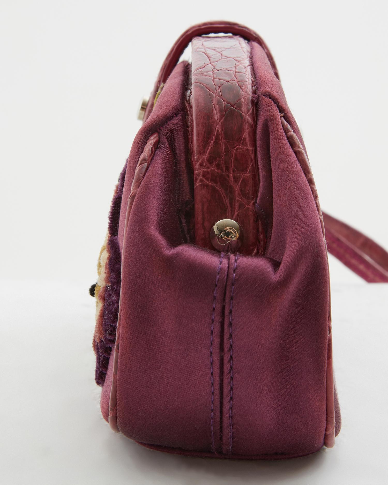 Christian Dior by John Galliano flower embroidered and croco clutch, spring 2005 4