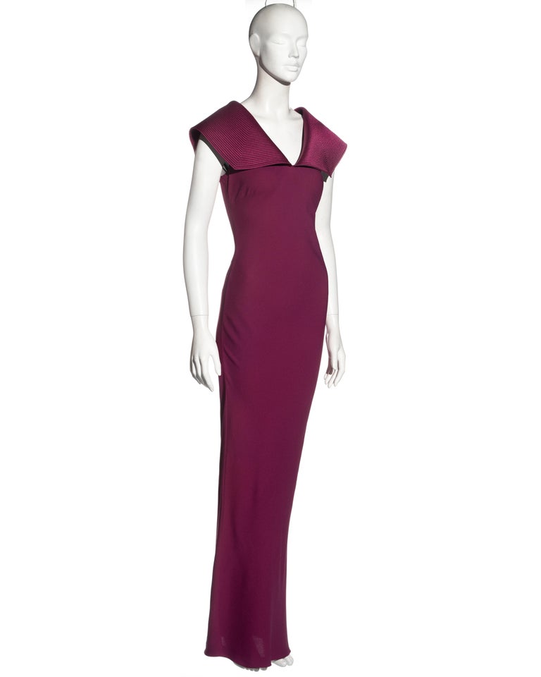Christian Dior by John Galliano fuchsia crepe satin evening dress, fw ...