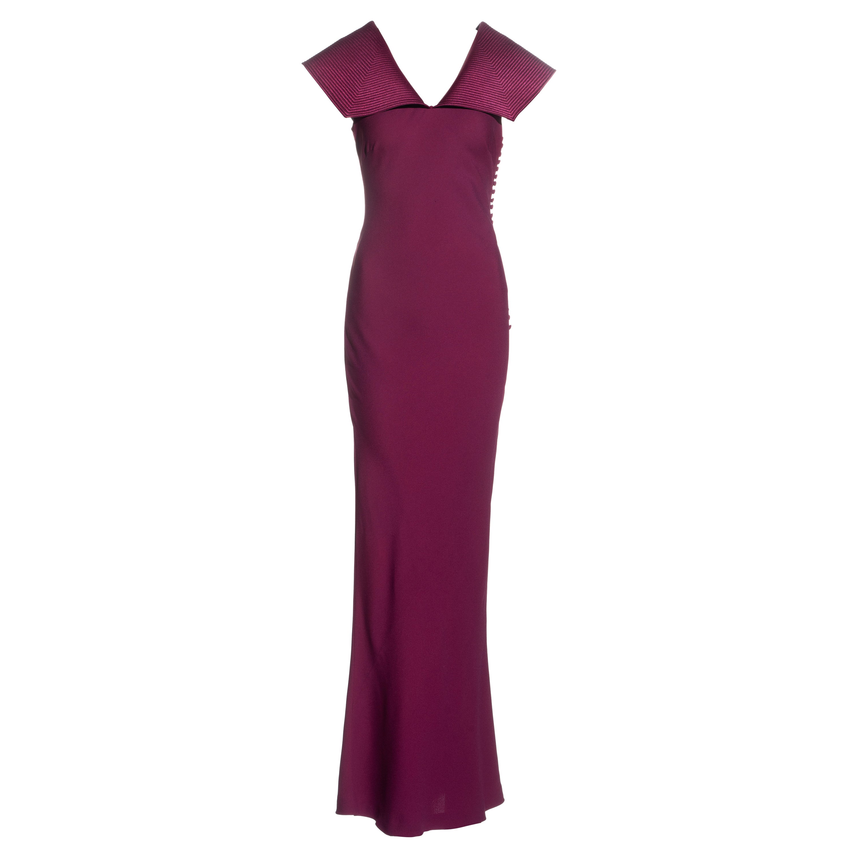 Christian Dior by John Galliano Fuchsiafarbenes Abendkleid aus Satin aus Crêpe und Satin, H/W 1999