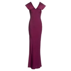 Christian Dior by John Galliano Fuchsiafarbenes Abendkleid aus Satin aus Crêpe und Satin, H/W 1999