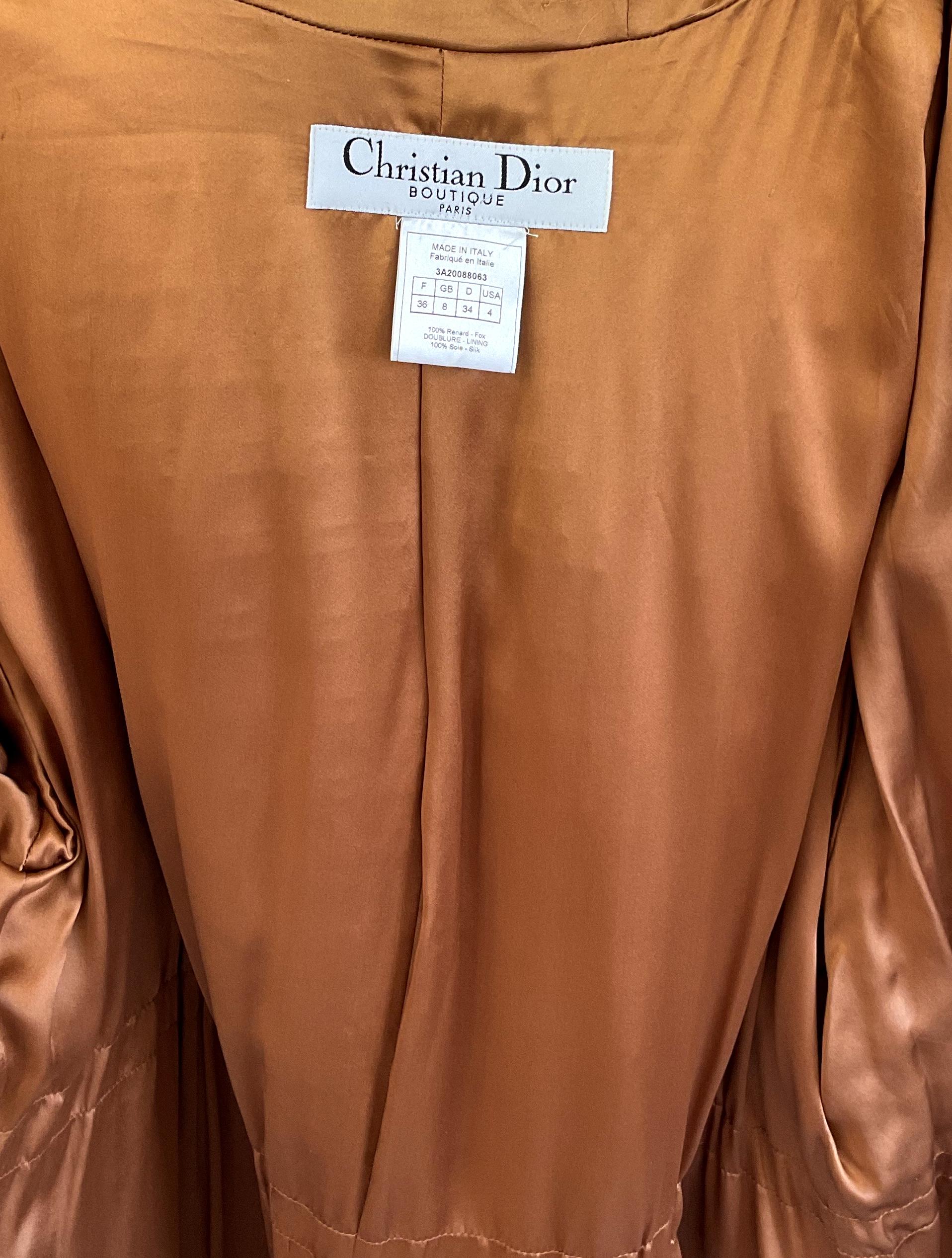 Christian Dior by John Galliano Fur Coat Runway F/W 2003  Rare Custom Commission For Sale 1