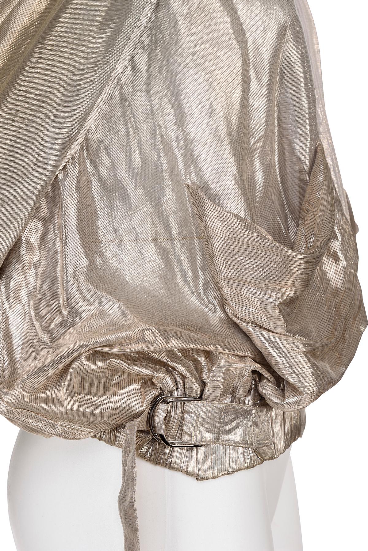 Femenino o masculino CHRISTIAN DIOR BY JOHN GALLIANO FW 03 Bomber de lúrex drapeada extremadamente rara en venta