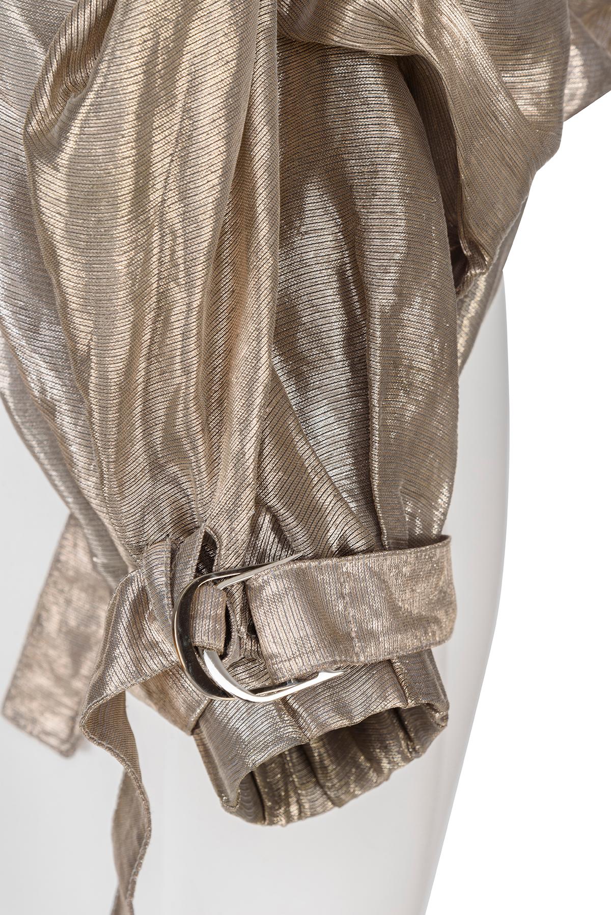 CHRISTIAN DIOR BY JOHN GALLIANO FW 03 Bomber de lúrex drapeada extremadamente rara en venta 1