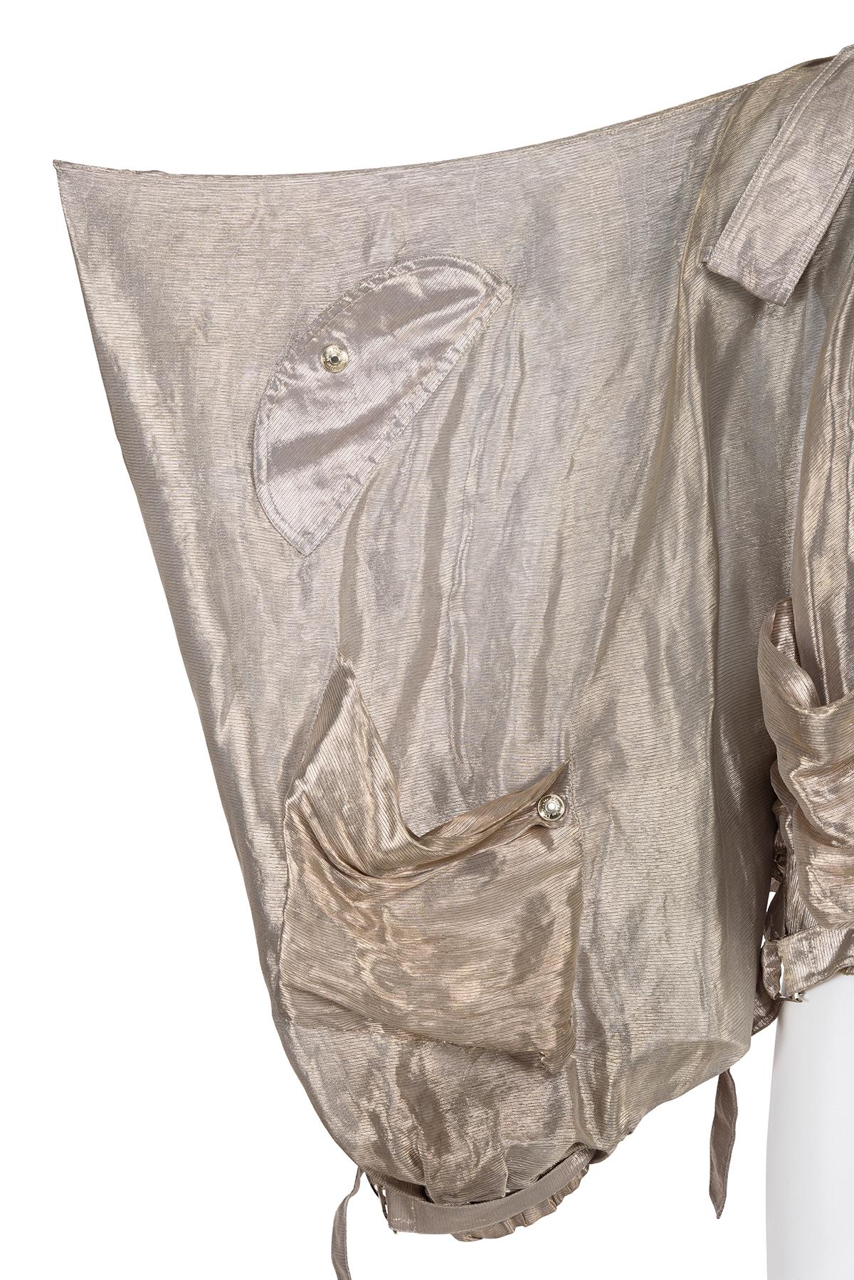 CHRISTIAN DIOR BY JOHN GALLIANO FW 03 Bomber de lúrex drapeada extremadamente rara en venta 4