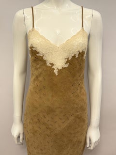 Christian Dior by John Galliano FW 1999 Laser-Cut Goatskin suede slip dress