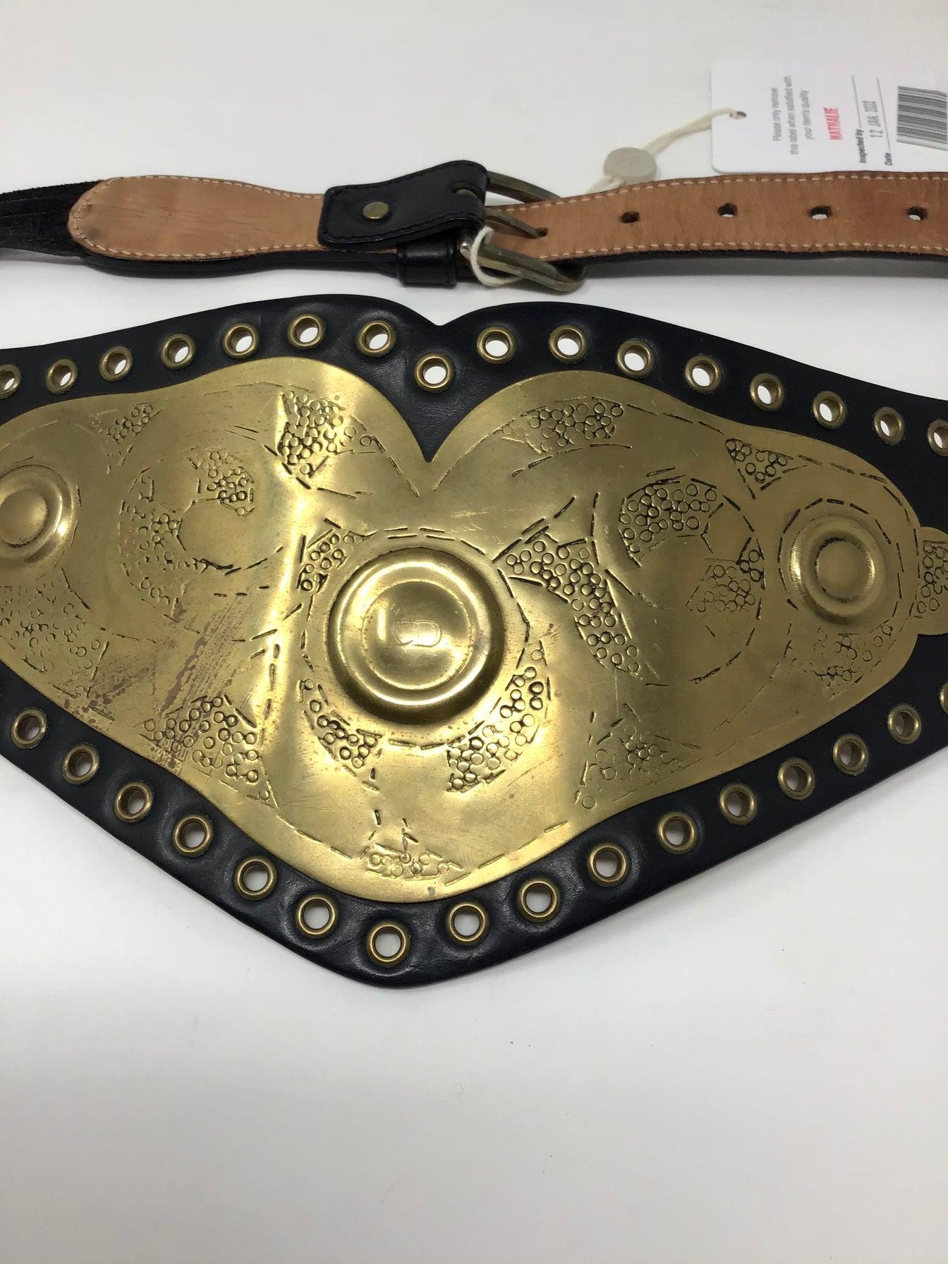 Black Christian Dior by John Galliano FW 2001 Champion Belt