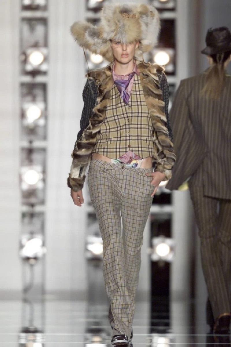 Christian Dior by John Galliano FW 2001 Chaqueta de algodón de zorro reversible US 6 en venta 8