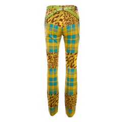 Christian Dior by John Galliano FW 2004 "KABUKI" Crystal Stud & Leather Pants 36