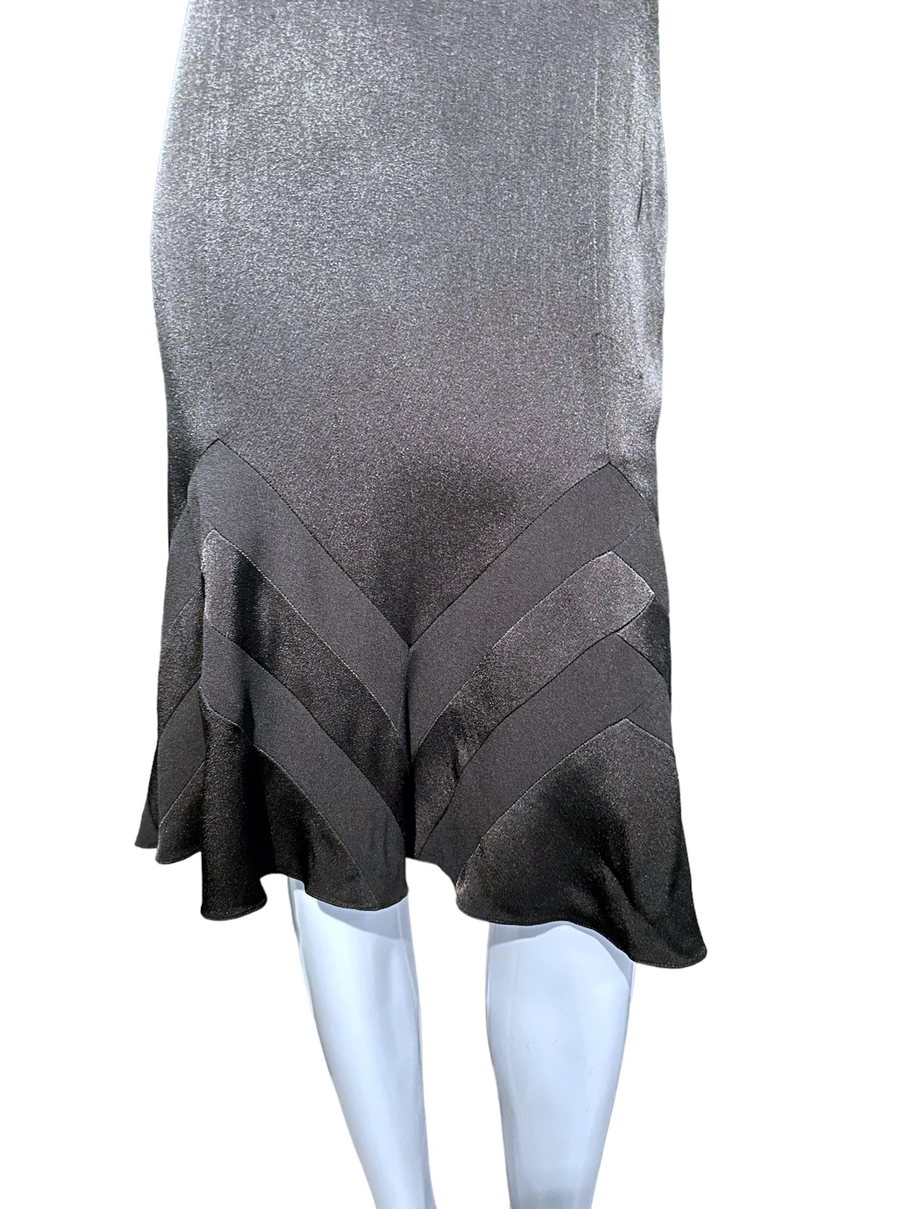 Women's Christian Dior By John Galliano Fw 2004 Black Bias Cut Silk Slip Dress For Sale