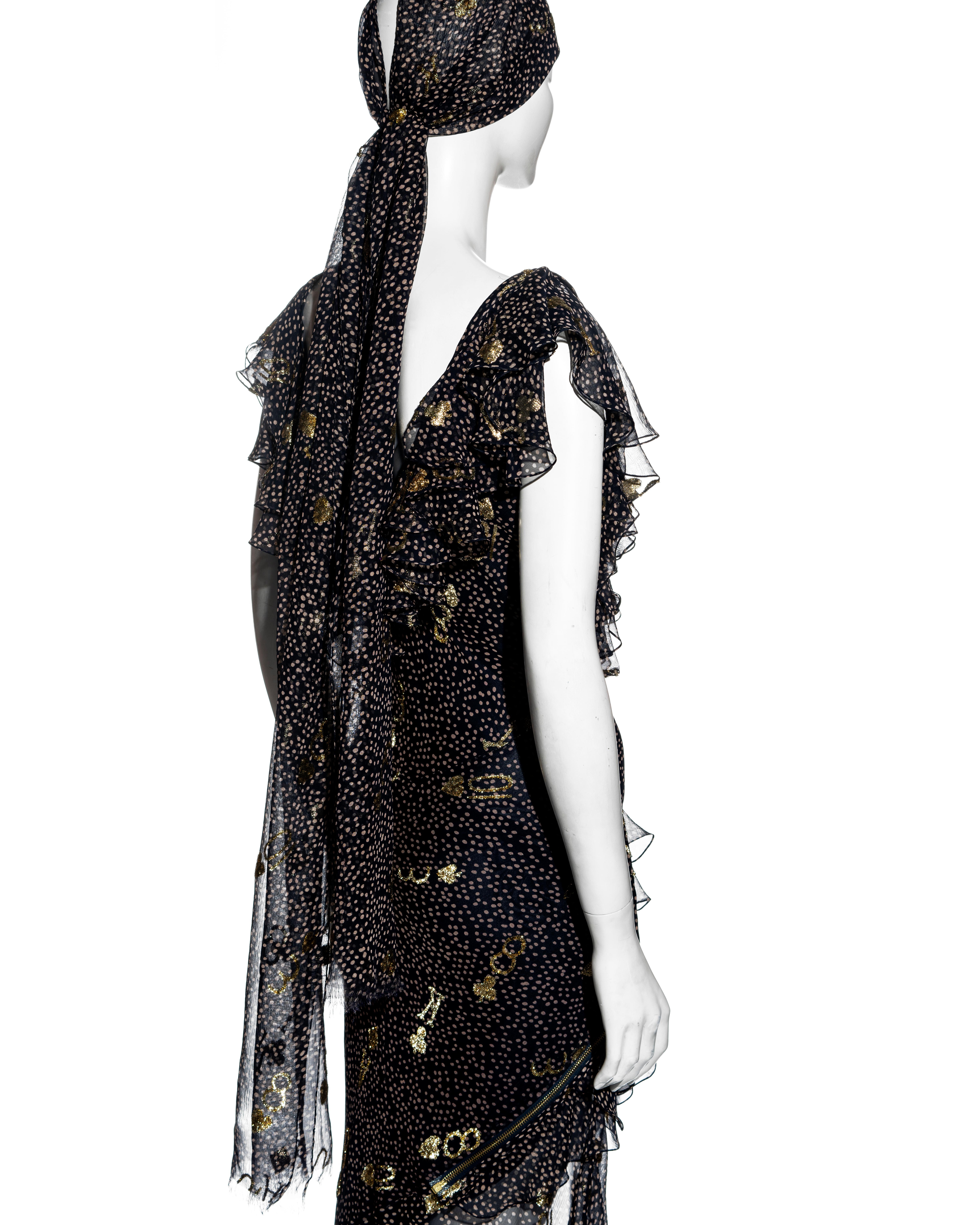 Christian Dior by John Galliano Vestido de noche en jacquard de gasa dorada, ss 2001 5