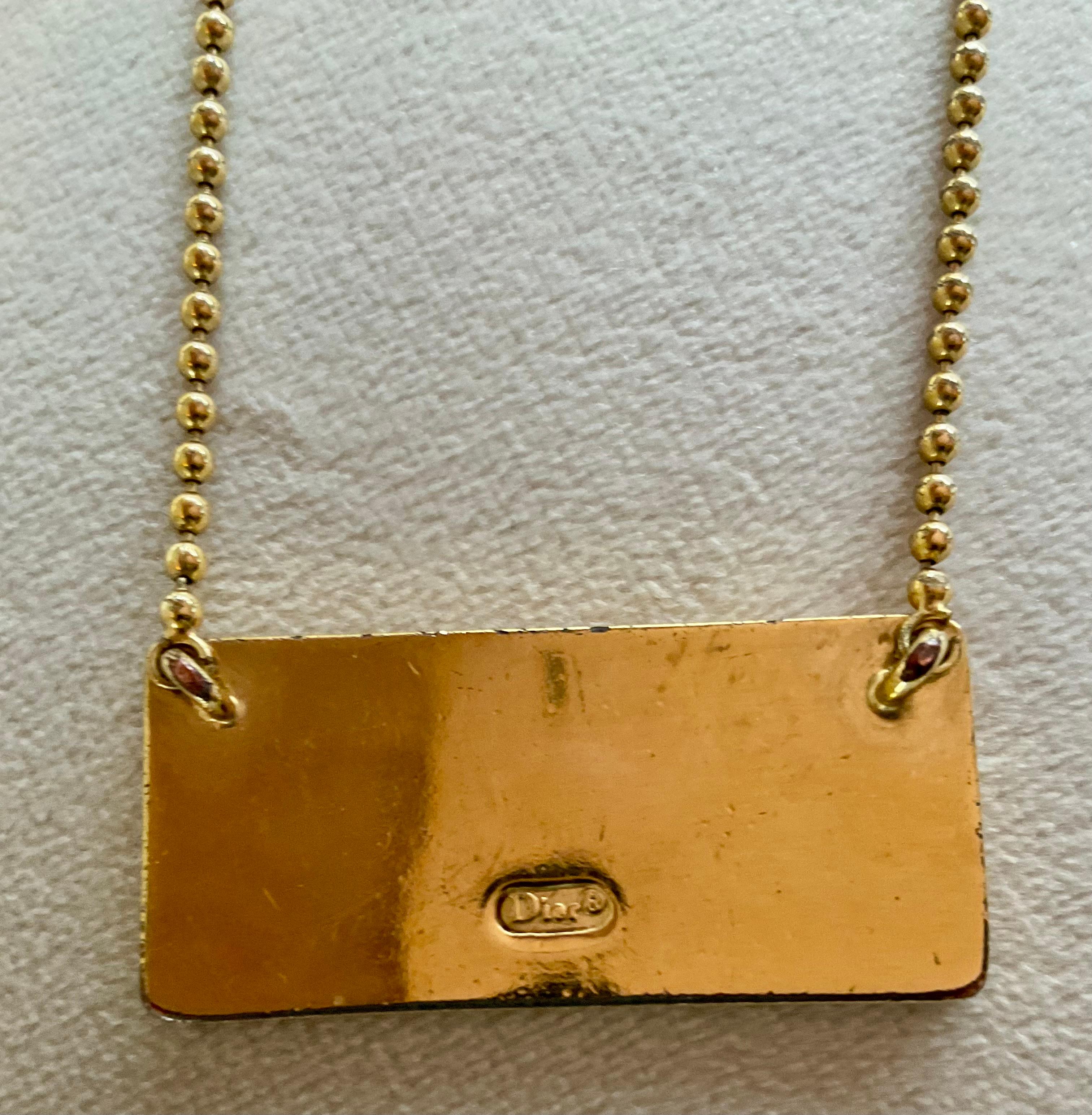 Collier à pendentifs en métal doré Christian Dior by John Galliano for Christian Dior Bon état - En vente à 'S-HERTOGENBOSCH, NL