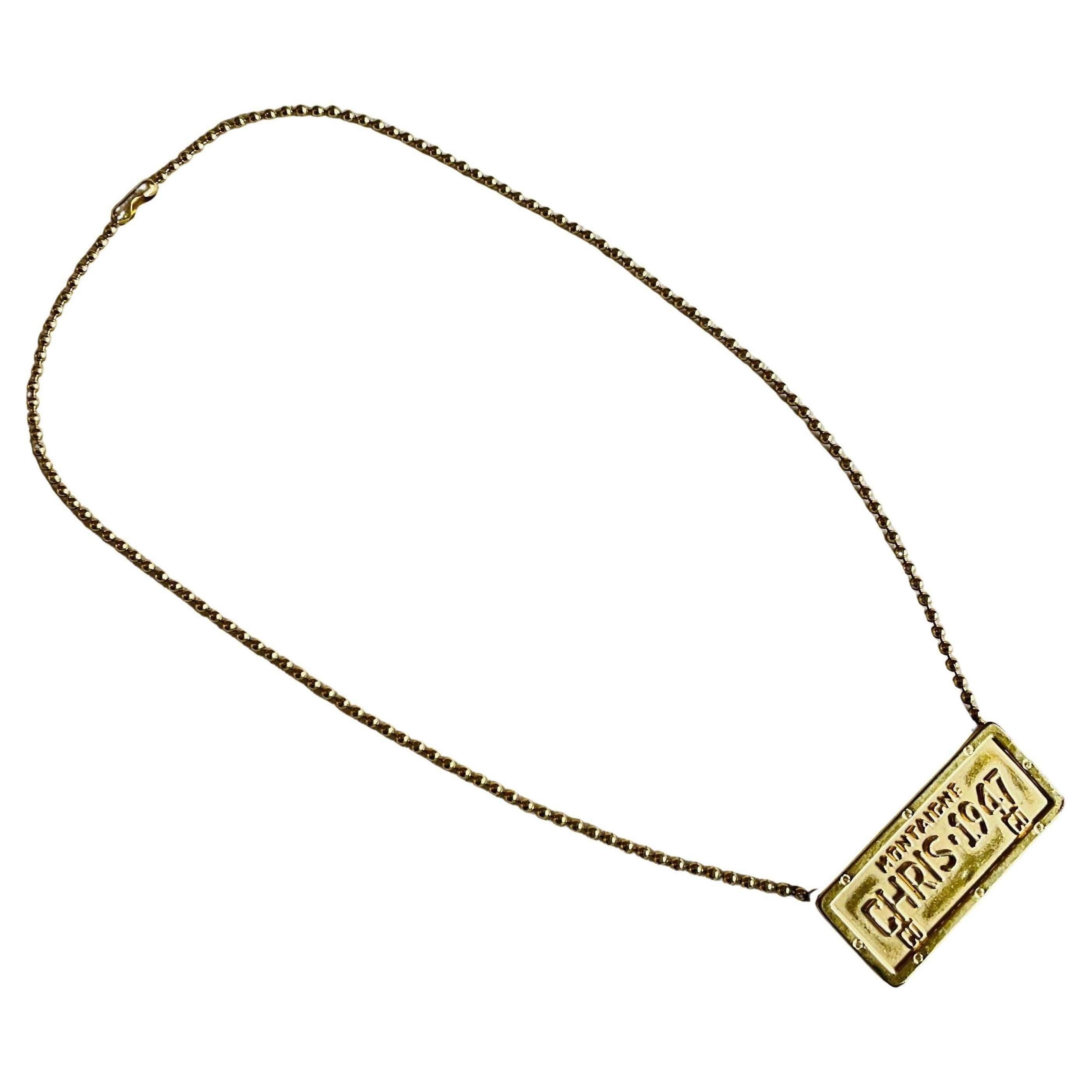 Collier à pendentifs en métal doré Christian Dior by John Galliano for Christian Dior Pour femmes en vente