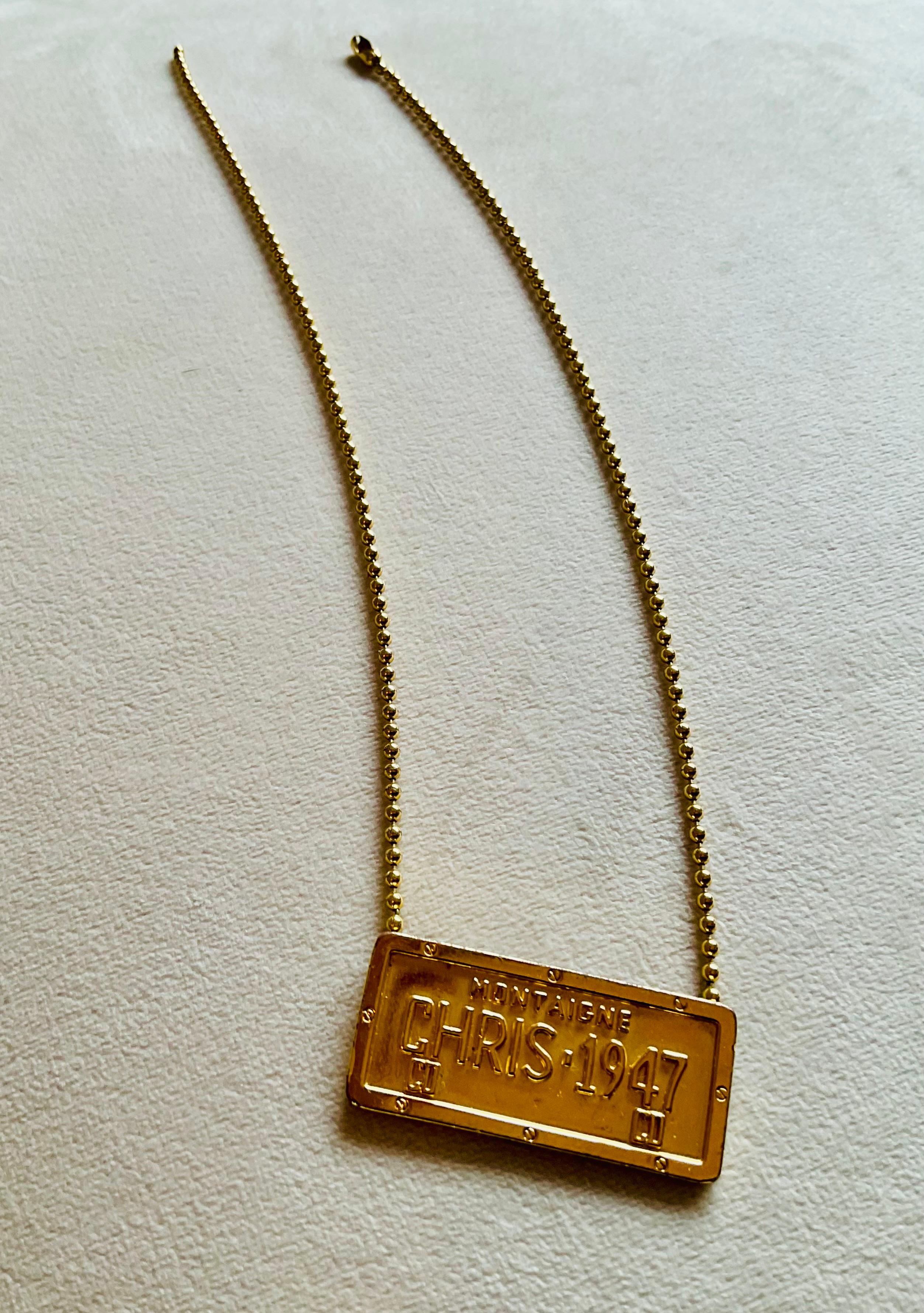 Collier à pendentifs en métal doré Christian Dior by John Galliano for Christian Dior en vente 2