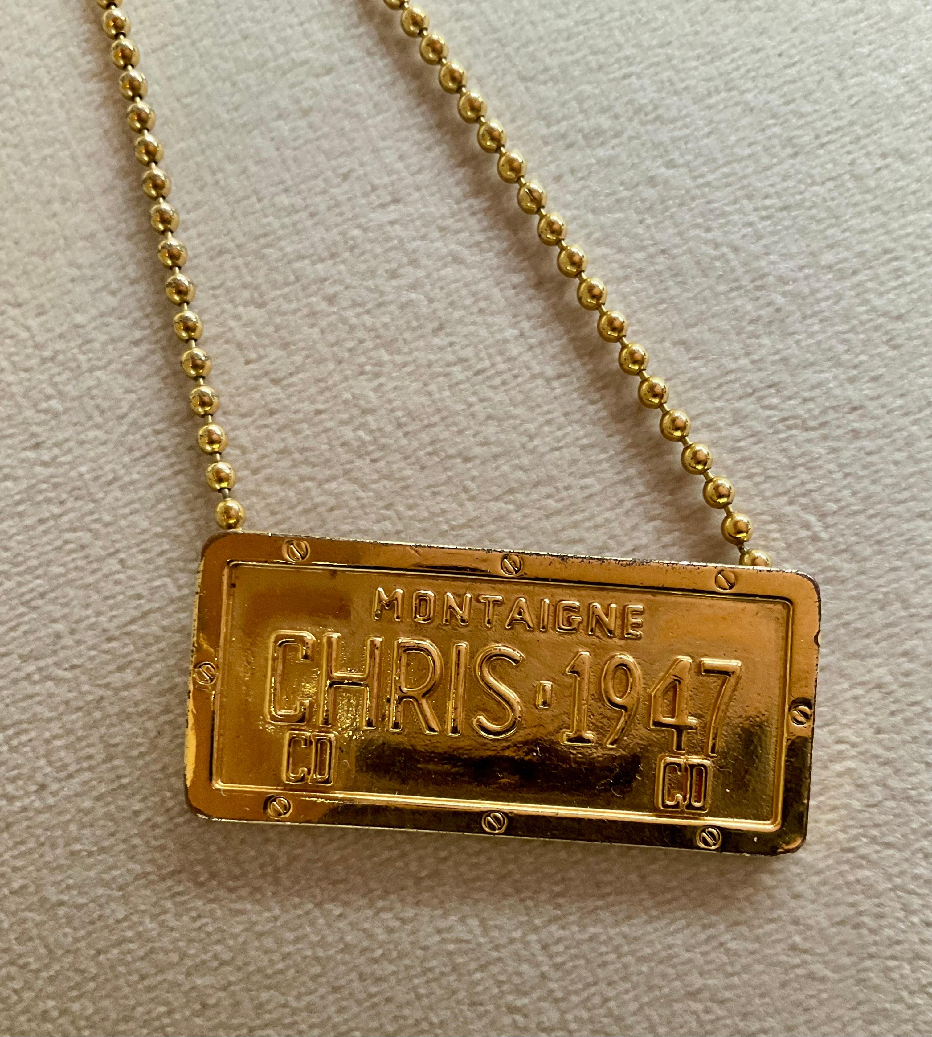 Collier à pendentifs en métal doré Christian Dior by John Galliano for Christian Dior en vente 3