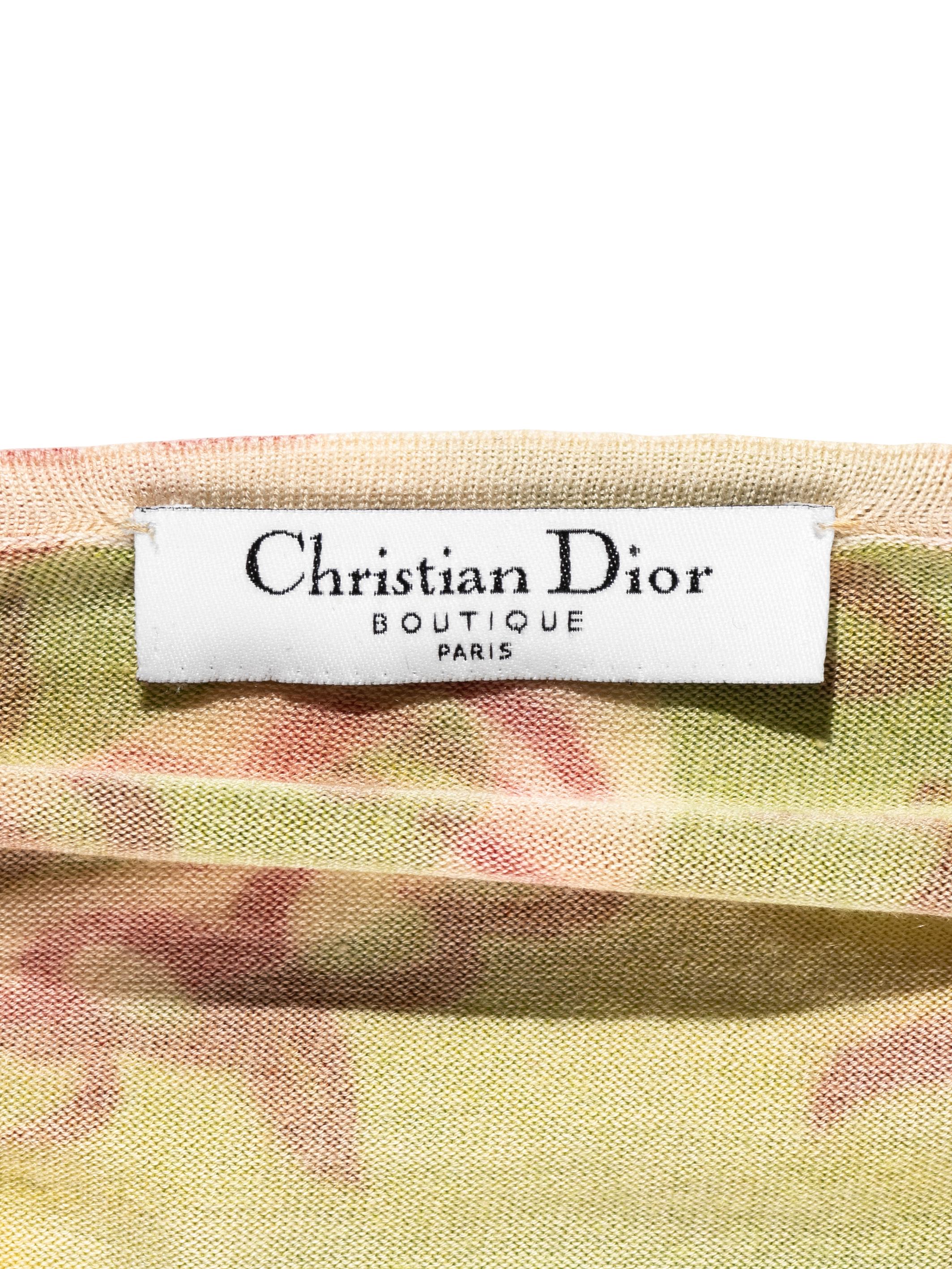 Christian Dior by John Galliano graffiti print cardigan and mini skirt, ss 2003 7