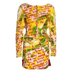 Christian Dior by John Galliano Graffitidruck-Strickjacke und Minirock, Frühjahr/Sommer 2003