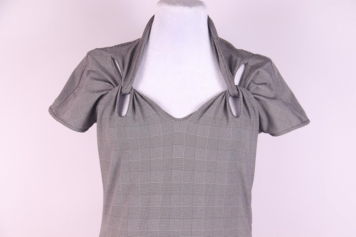 Christian Dior by John Galliano grey checked nylon sheath dress, ss 2000 In Good Condition For Sale In Алматинский Почтамт, KZ