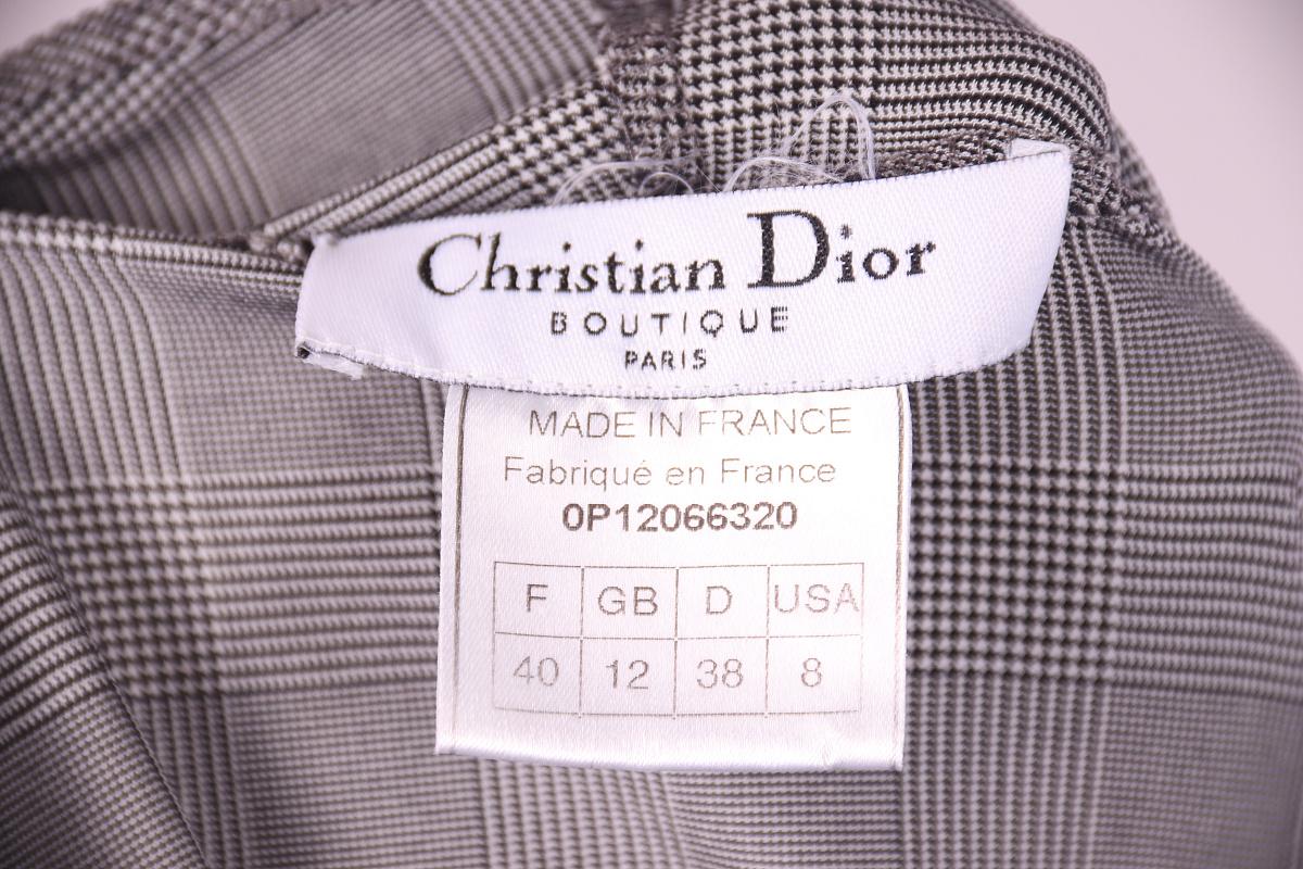 Christian Dior by John Galliano grey checked nylon sheath dress, ss 2000 For Sale 1