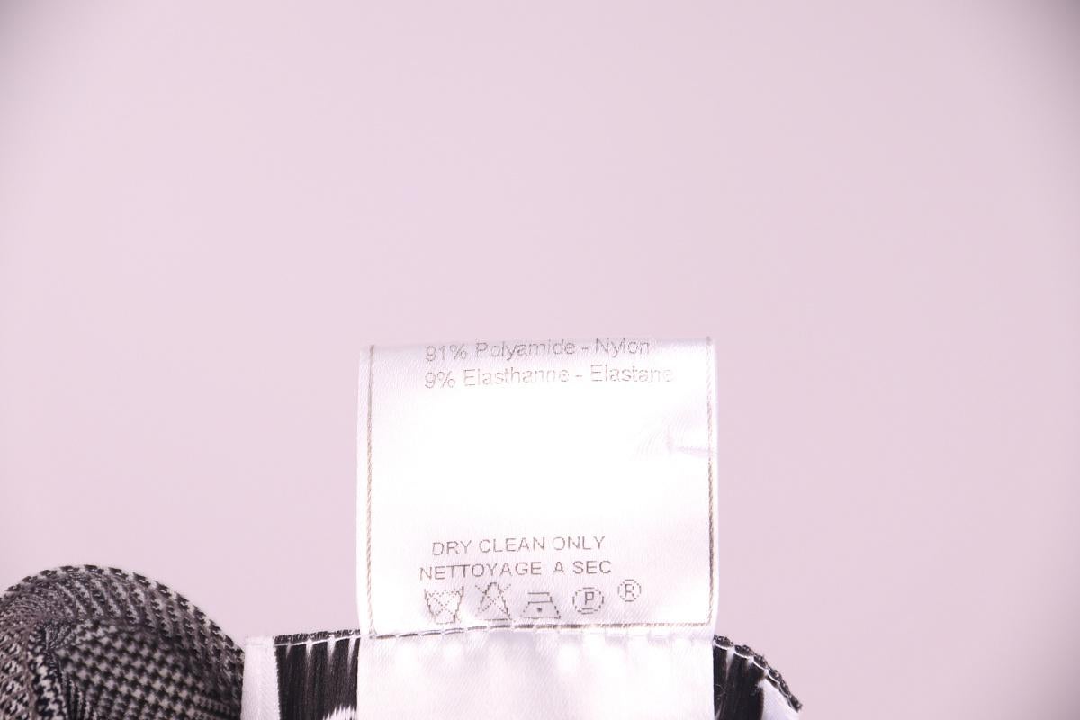 Christian Dior by John Galliano grey checked nylon sheath dress, ss 2000 For Sale 2
