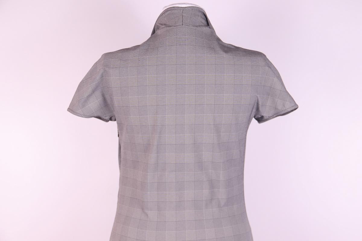 Christian Dior by John Galliano grey checked nylon sheath dress, ss 2000 For Sale 3