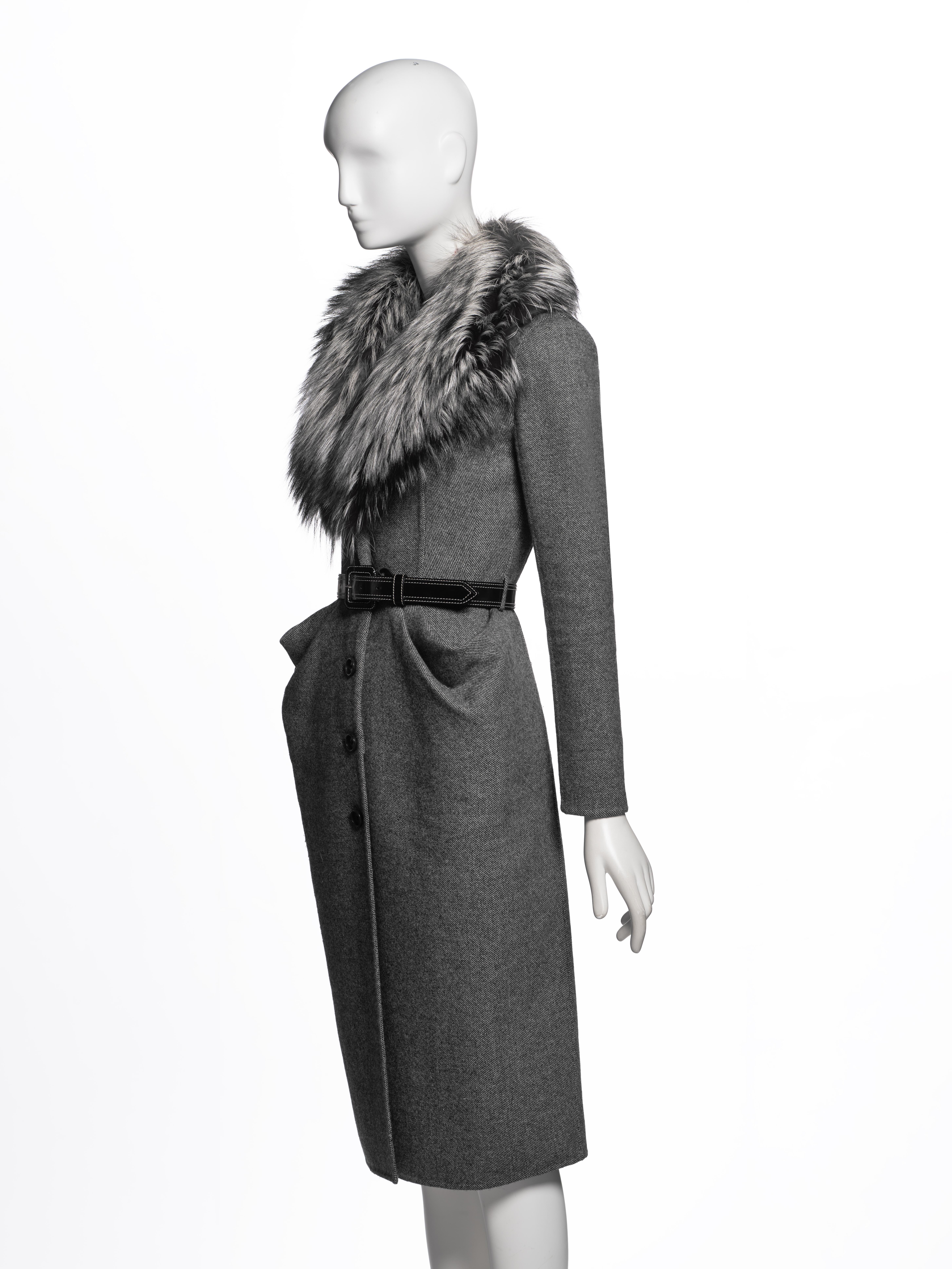 Christian Dior for Christian Dior, John Galliano for Christian Dior, Cappotto in lana e volpe, PF 2009 5