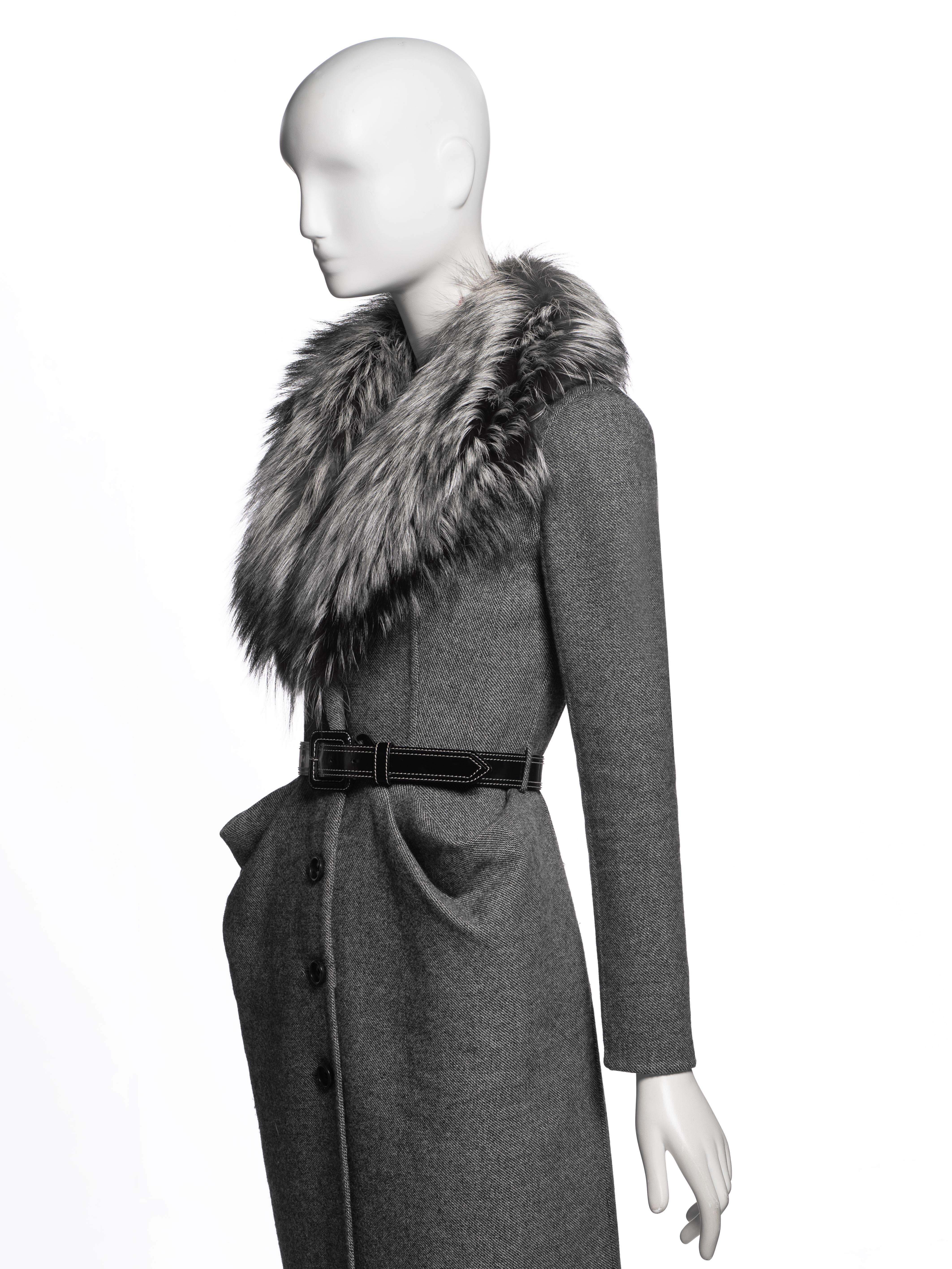 Christian Dior for Christian Dior, John Galliano for Christian Dior, Cappotto in lana e volpe, PF 2009 6