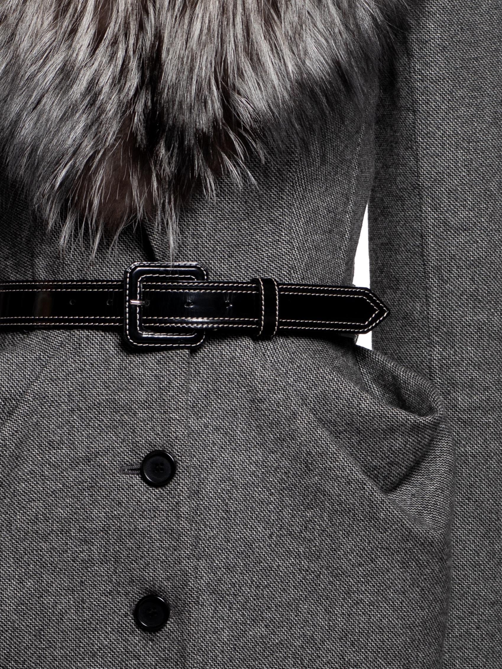 Christian Dior for Christian Dior, John Galliano for Christian Dior, Cappotto in lana e volpe, PF 2009 In condizioni ottime a London, GB