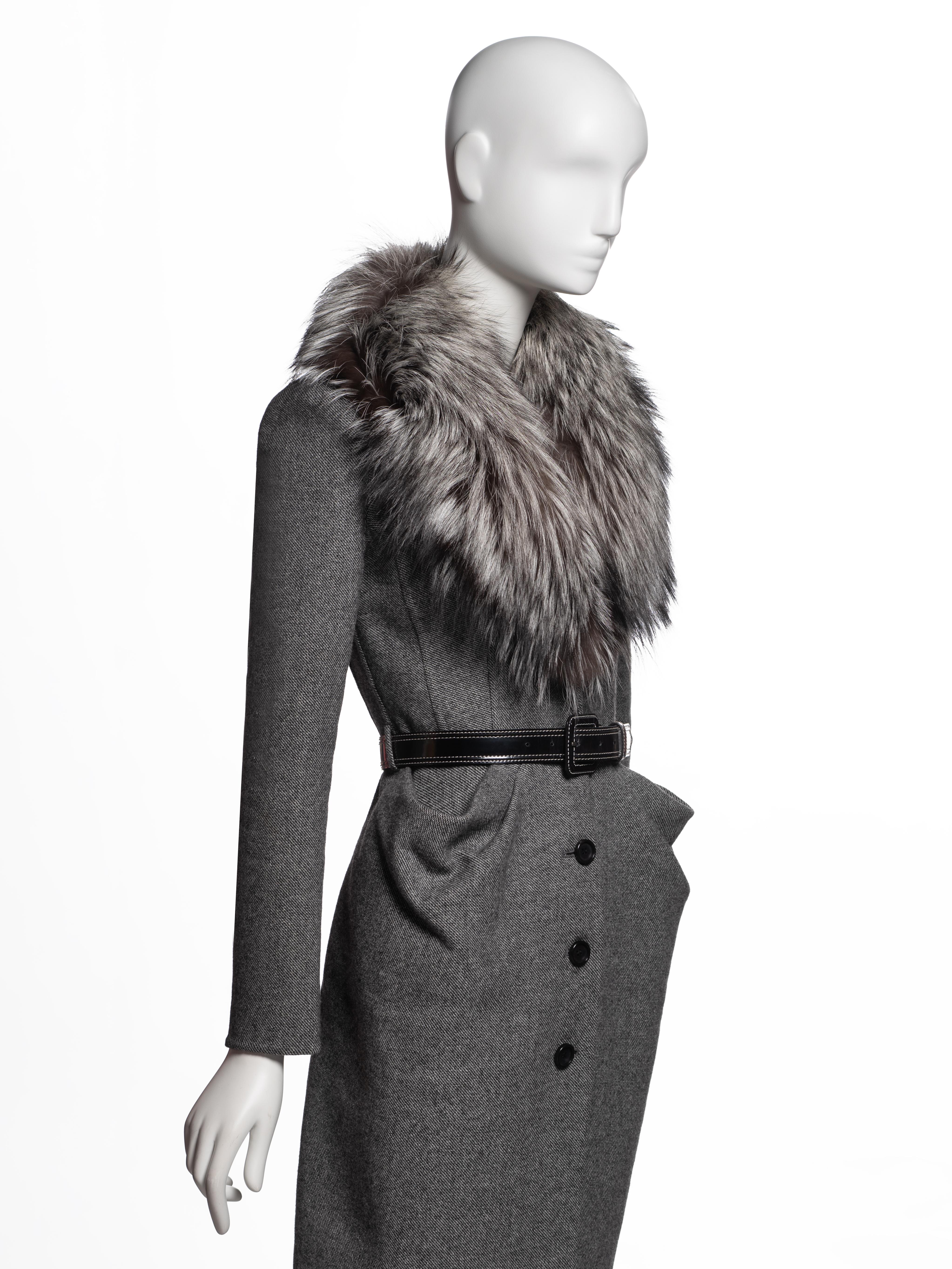 Christian Dior for Christian Dior, John Galliano for Christian Dior, Cappotto in lana e volpe, PF 2009 1