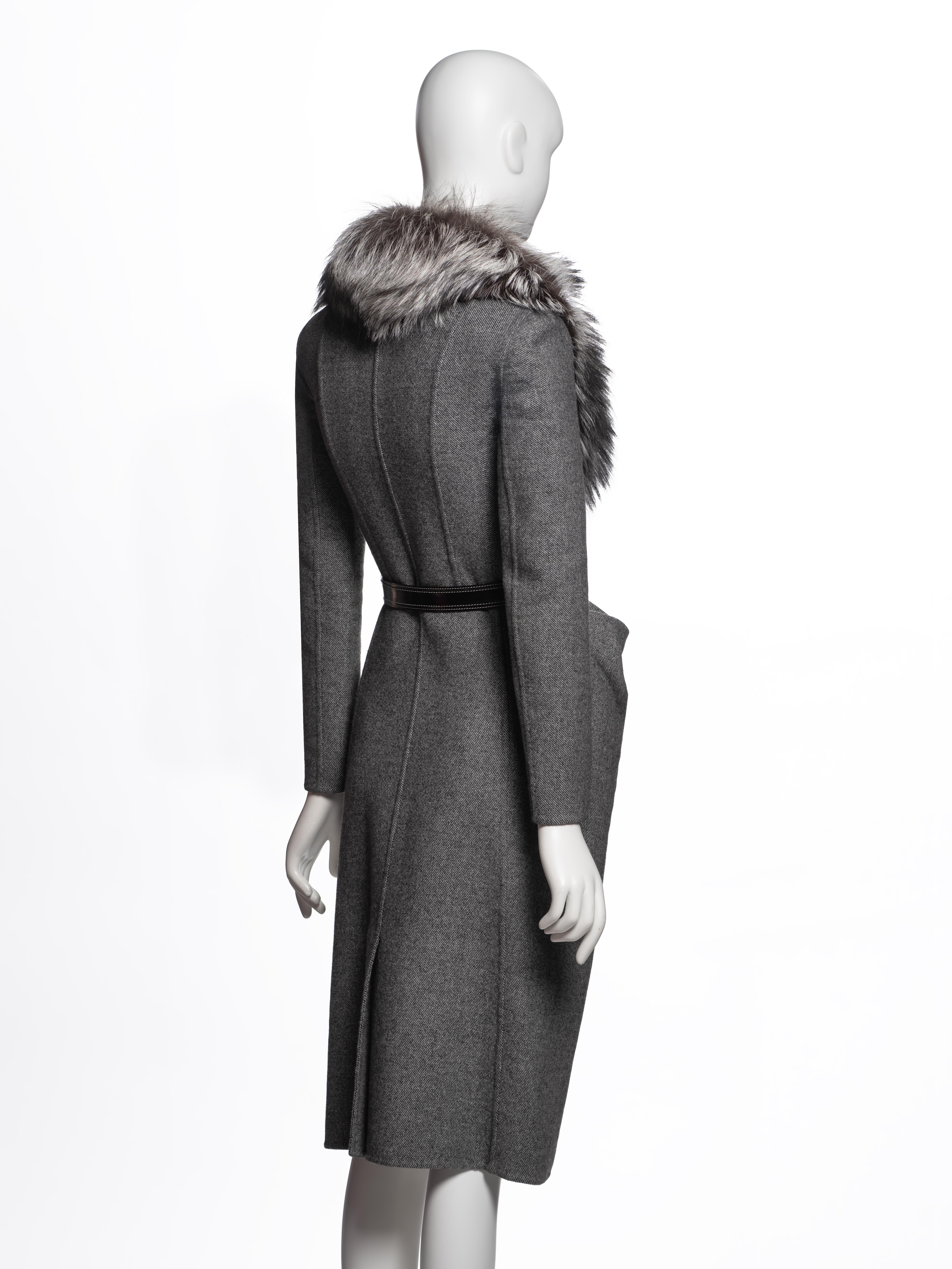 Christian Dior for Christian Dior, John Galliano for Christian Dior, Cappotto in lana e volpe, PF 2009 2