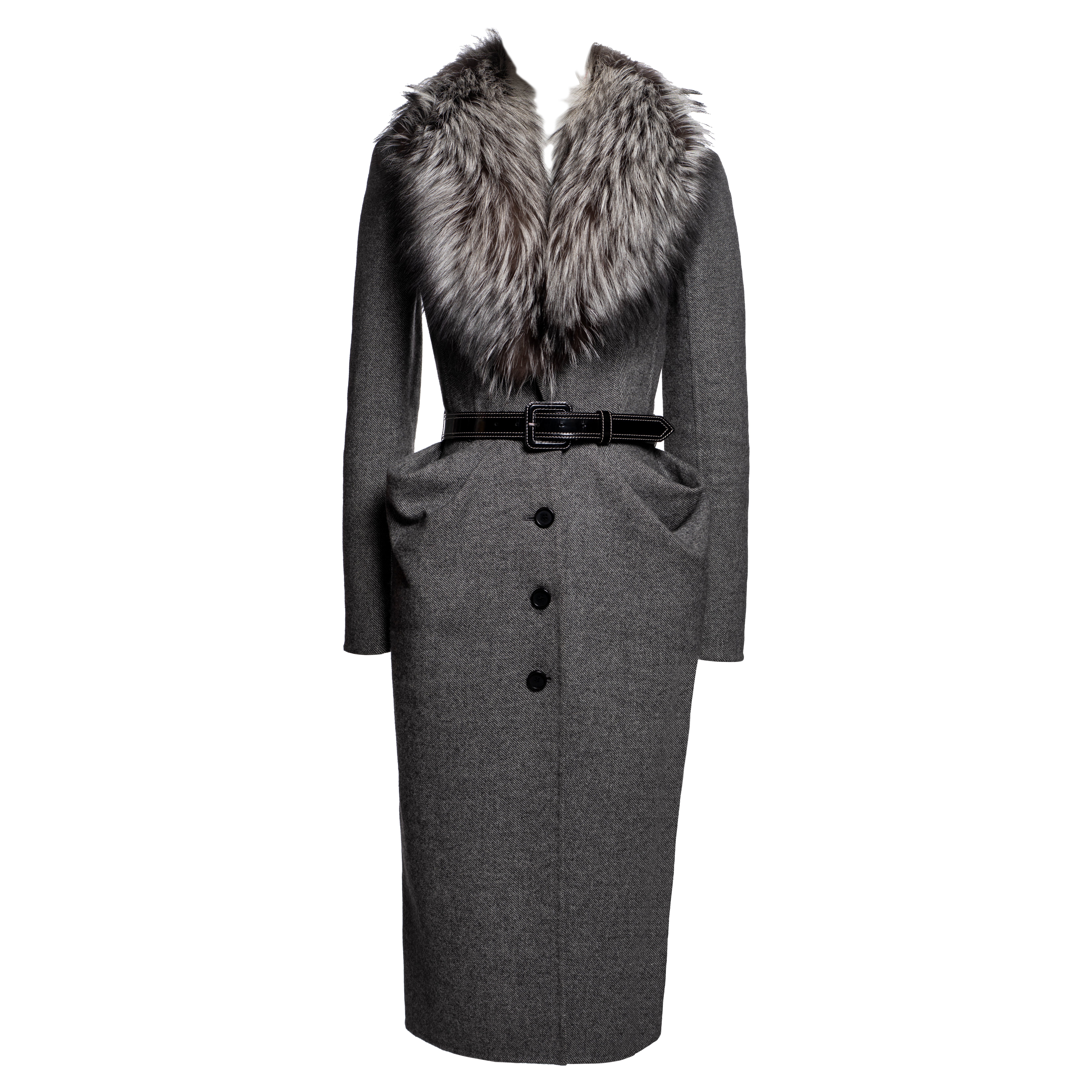 Christian Dior for Christian Dior, John Galliano for Christian Dior, Cappotto in lana e volpe, PF 2009