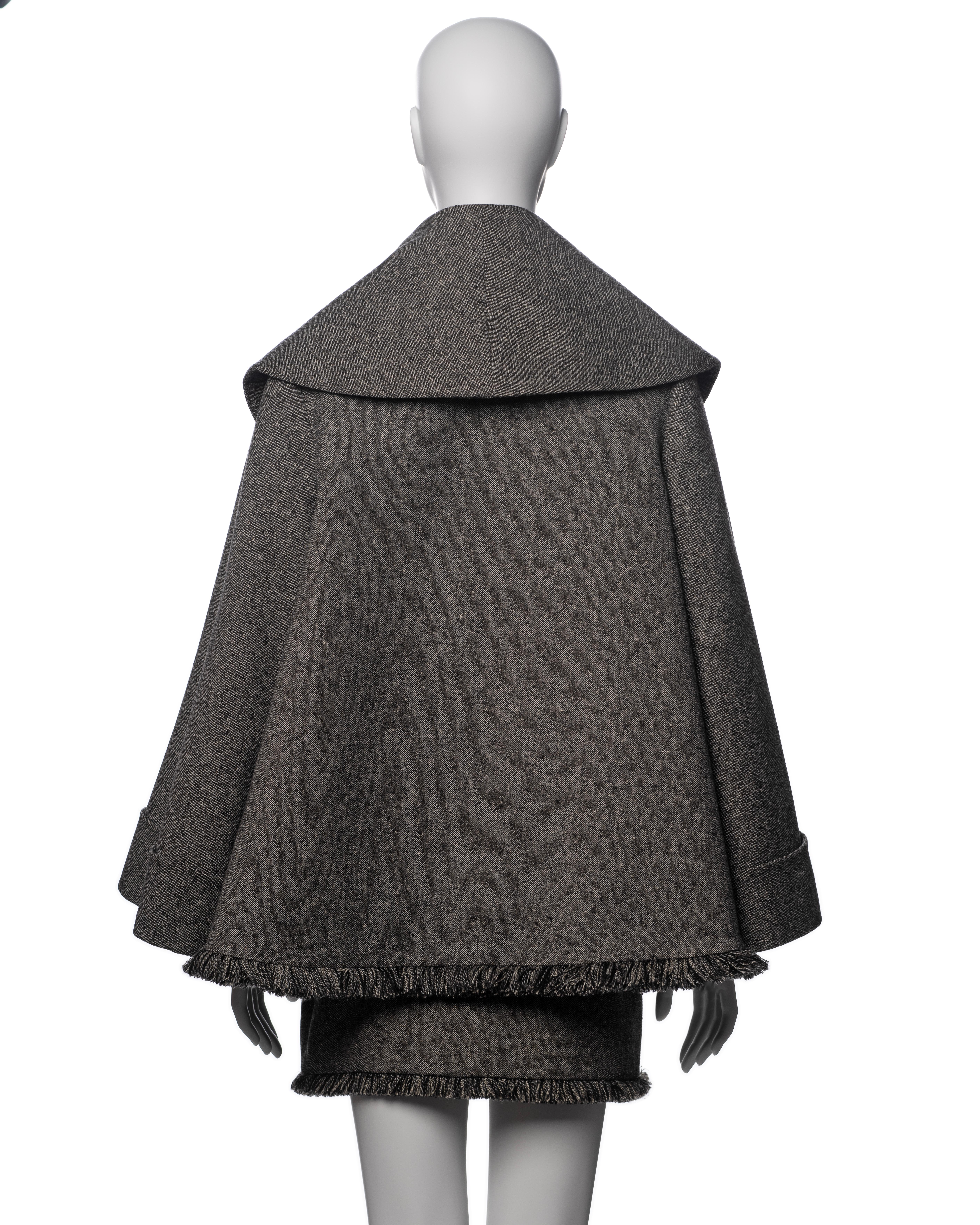 Christian Dior by John Galliano Grey Tweed Jacket and Mini Skirt Suit, FW 1998 3