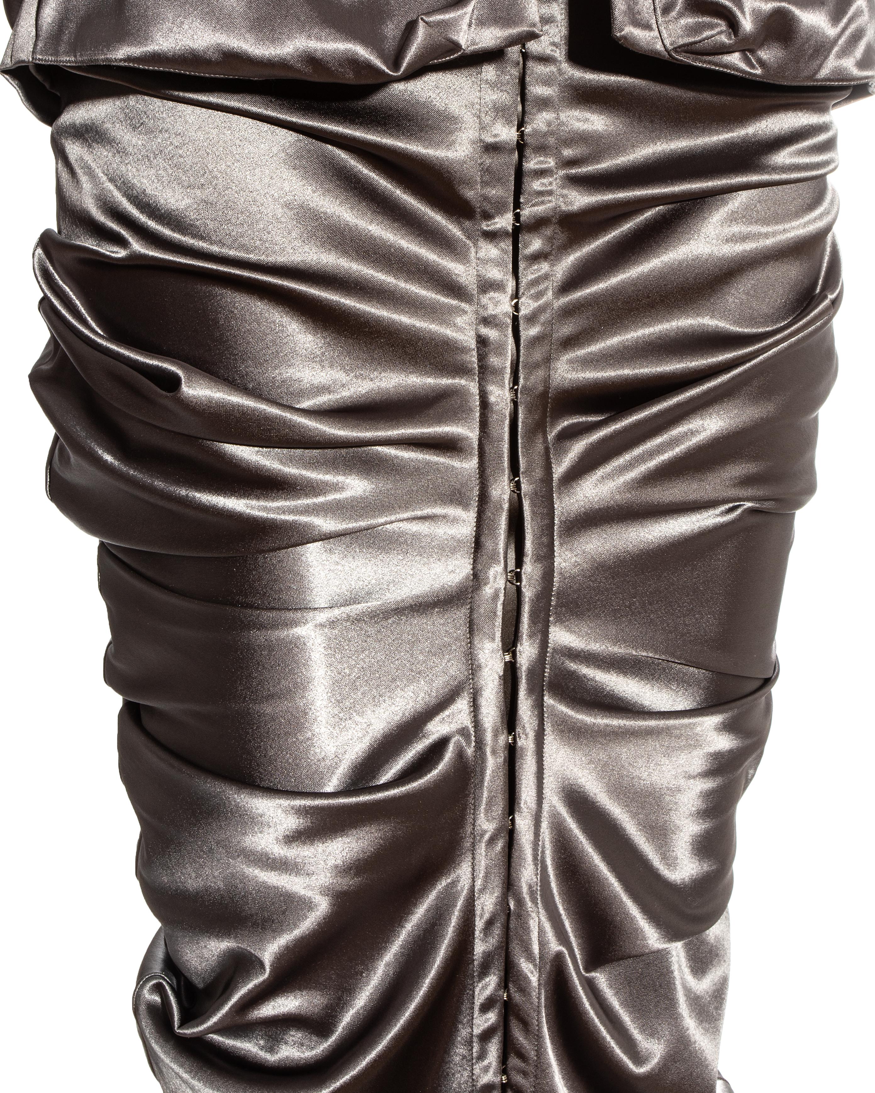 Costume jupe corsetée gris bronze Christian Dior by John Galliano, P/E 2004 1