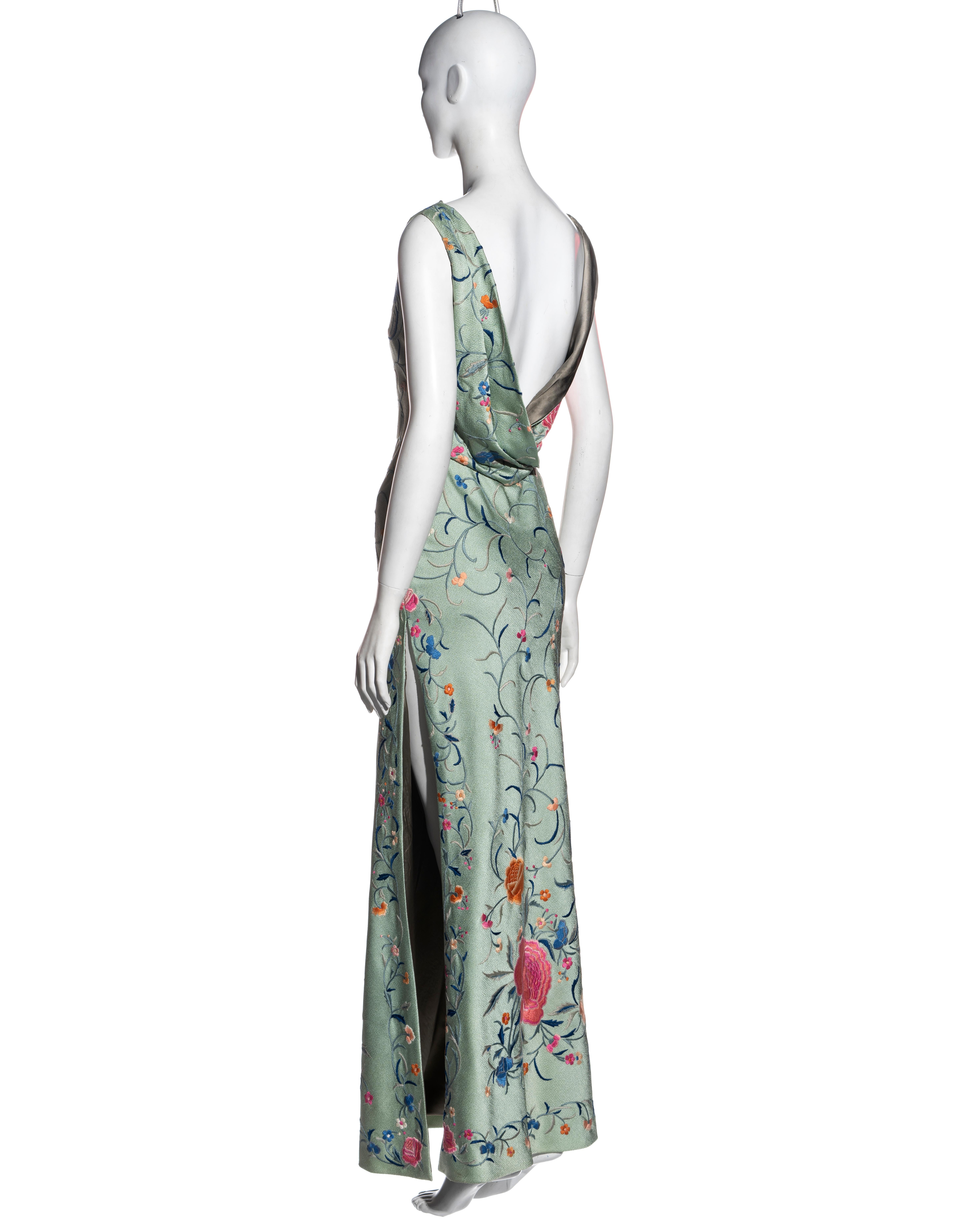 Christian Dior by John Galliano floral embroidered silk evening dress, fw 1997 For Sale 9