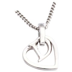 Christian Dior by John Galliano Heart and Logo Necklace 