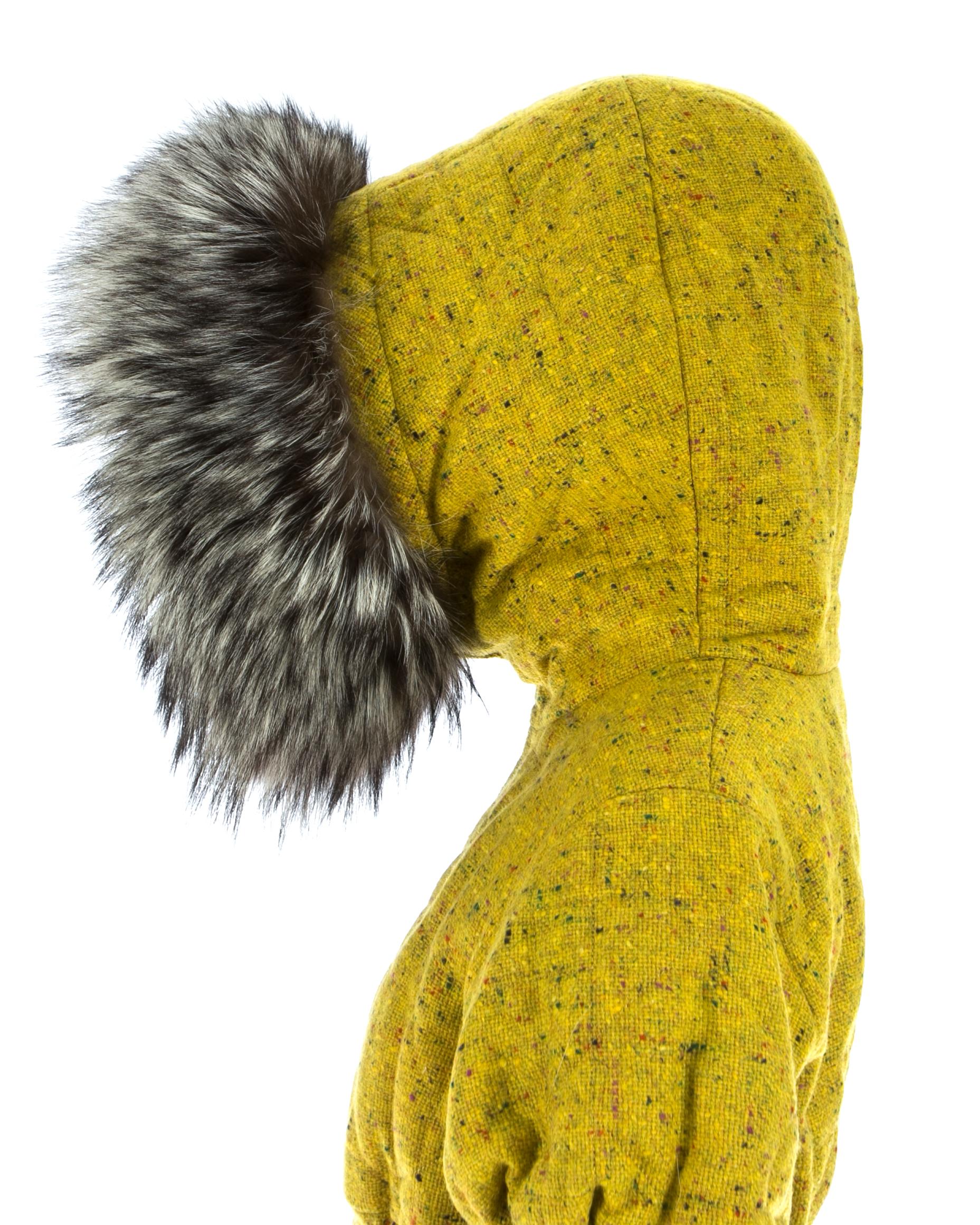 Christian Dior by John Galliano hooded tweed jacket and skirt ensemble, fw 1998 For Sale 1