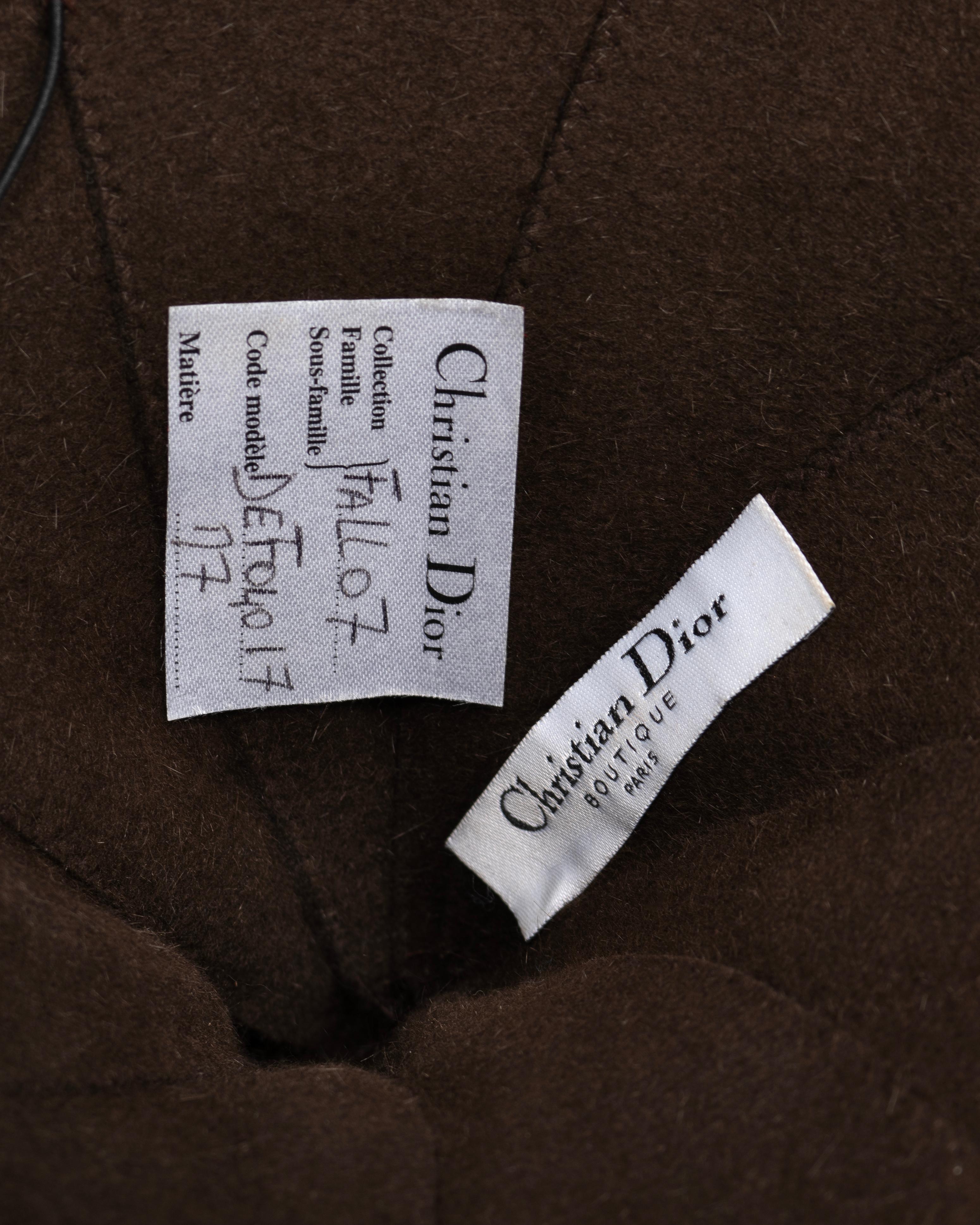 Christian Dior by John Galliano Horse Hair Conical Fascinator Hat, FW 2007 For Sale 7
