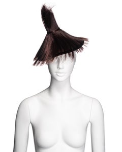 Christian Dior by John Galliano Horse Hair Conical Fascinator Hat, FW 2007