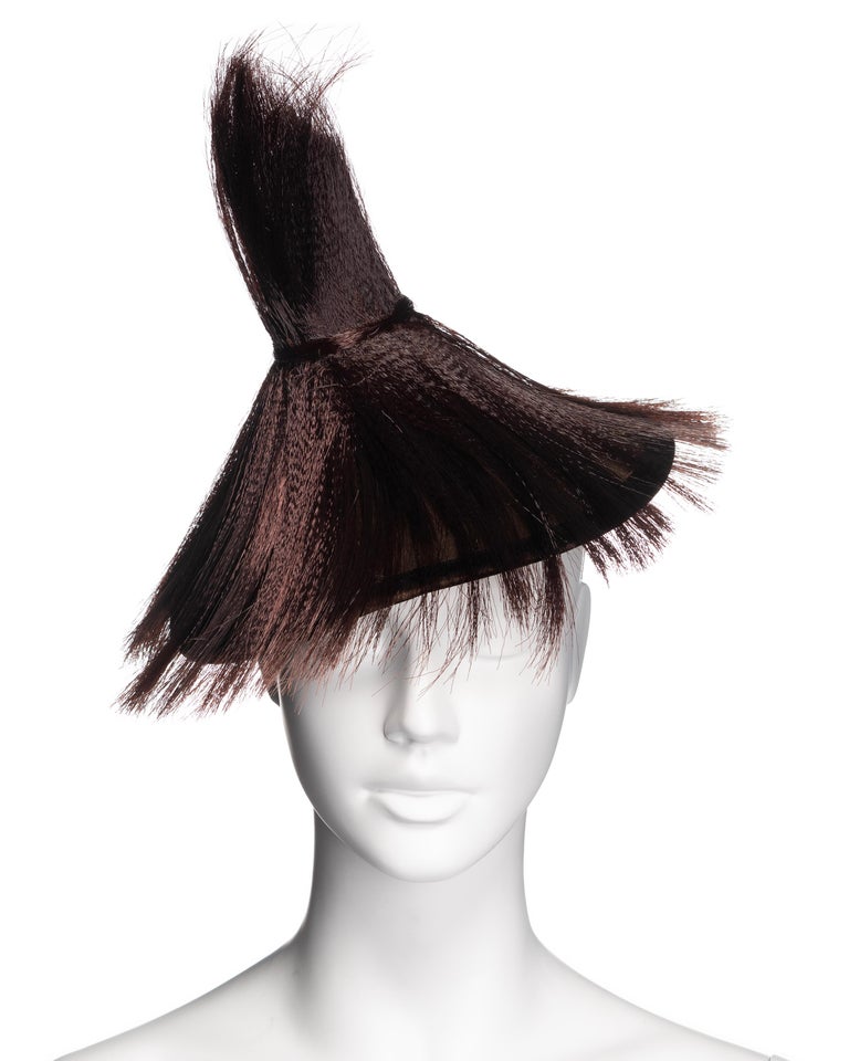 Christian Dior by John Galliano Horse Hair Conical Fascinator Hat