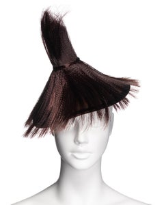 Christian Dior by John Galliano Horse Hair Conical Fascinator Hat, FW 2007