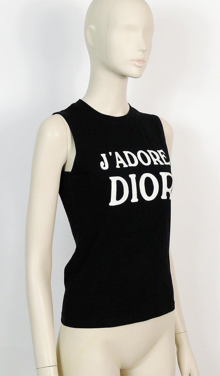 Christian Dior by John Galliano Iconic Black J'Adore Dior Tank Top US Size 8