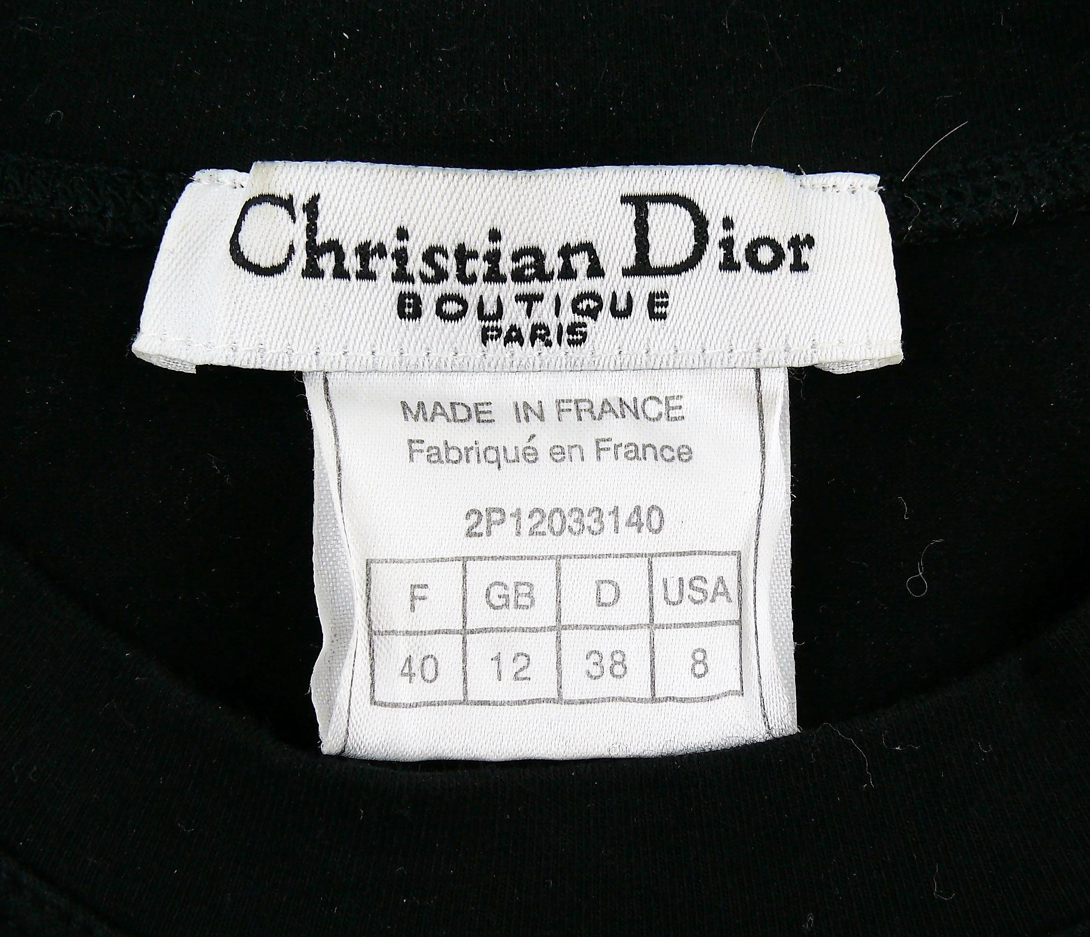 Women's or Men's Christian Dior by John Galliano Iconic Black J'Adore Dior Tank Top US Size 8