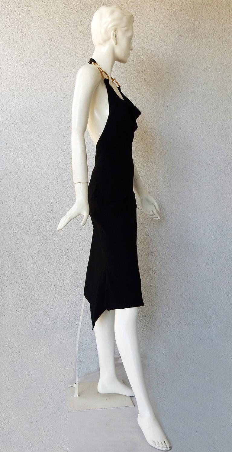 Women's Christian Dior by John Galliano Iconic Runway Assymetric Dress w/ Logo Letters