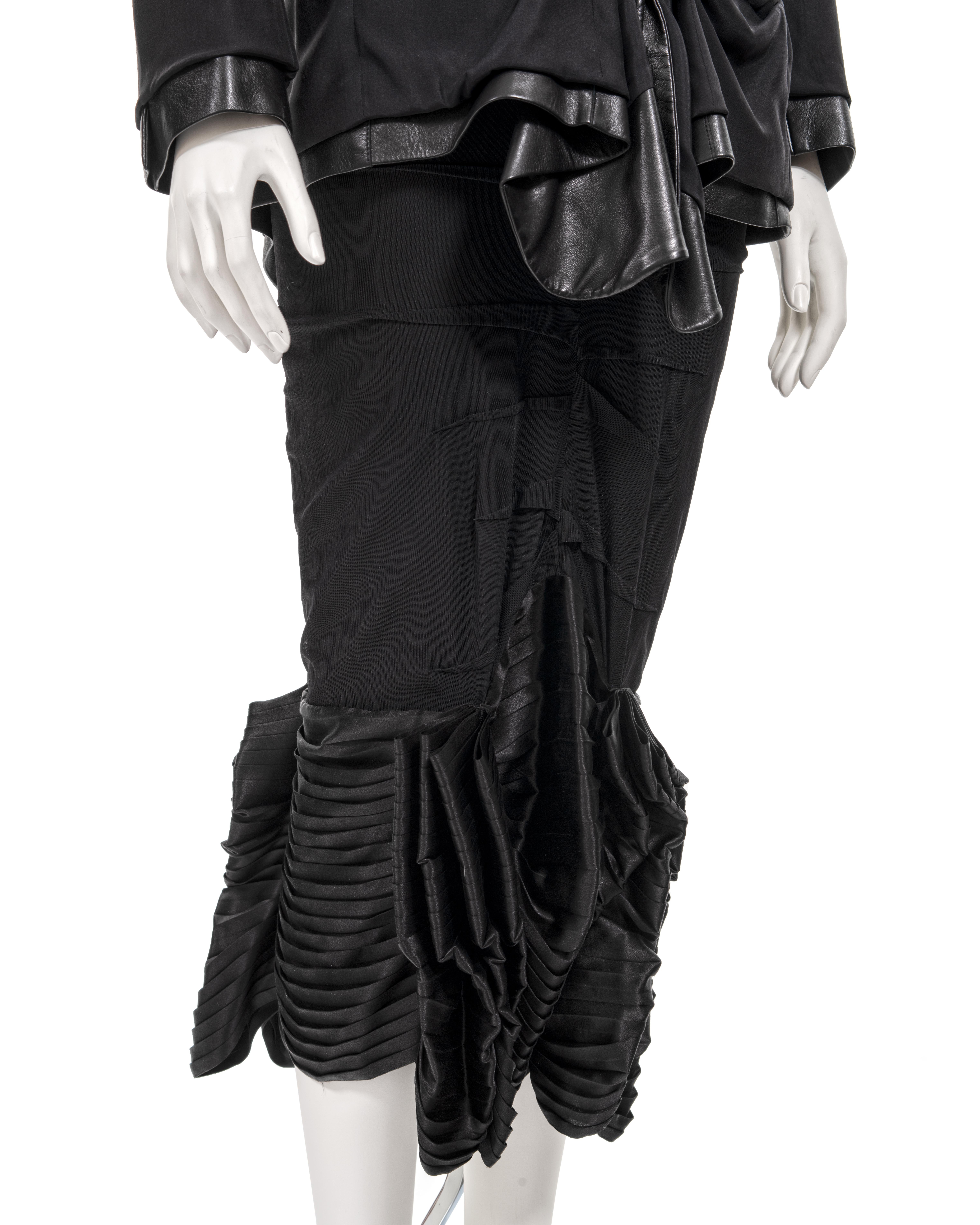 Christian Dior by John Galliano inside-out leather jacket and skirt set, ss 2003 5