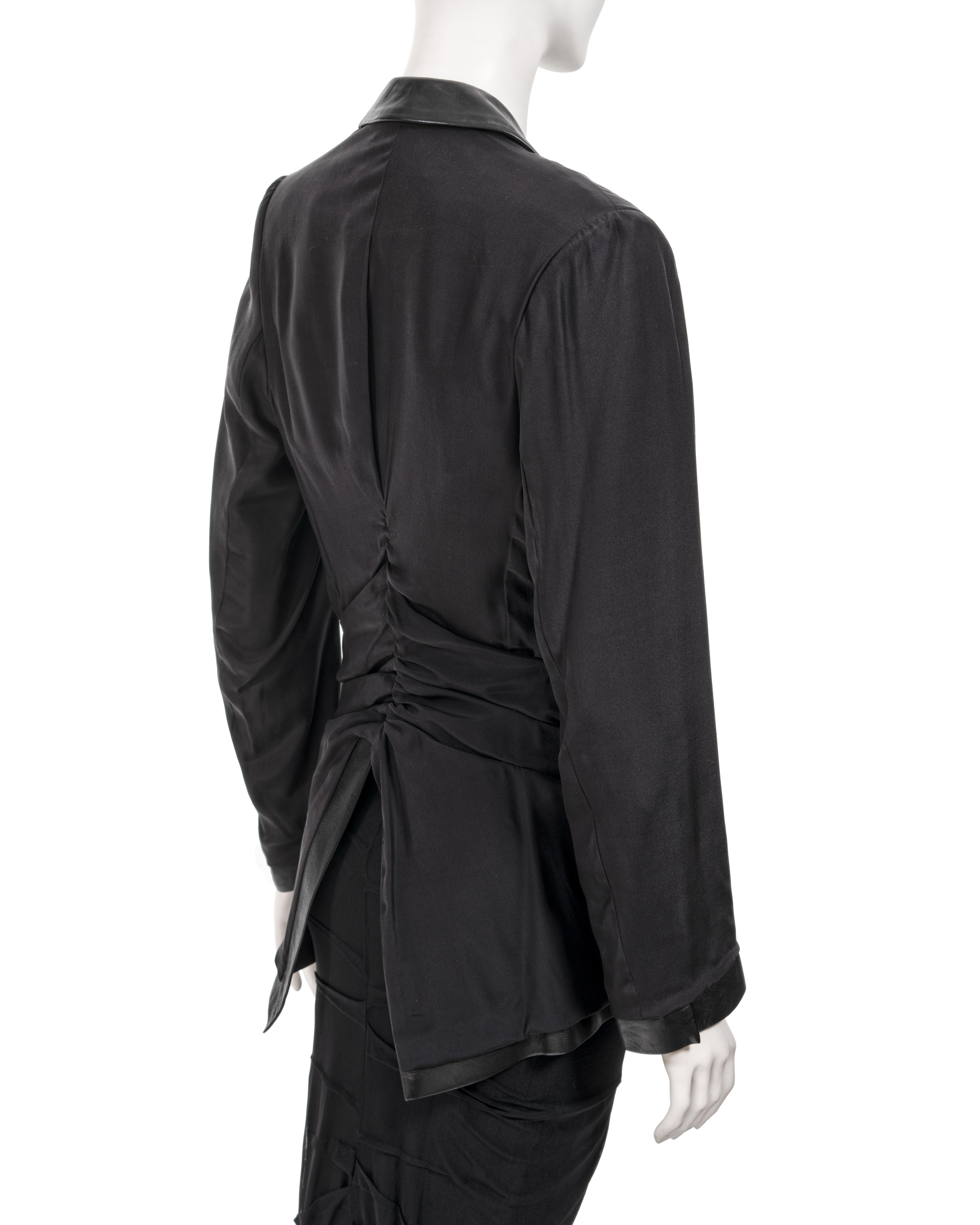 Christian Dior by John Galliano inside-out leather jacket and skirt set, ss 2003 For Sale 10