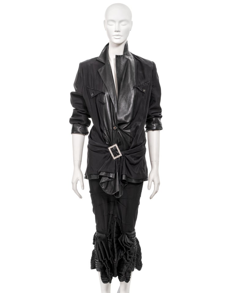 Christian Dior by John Galliano inside-out leather jacket and 