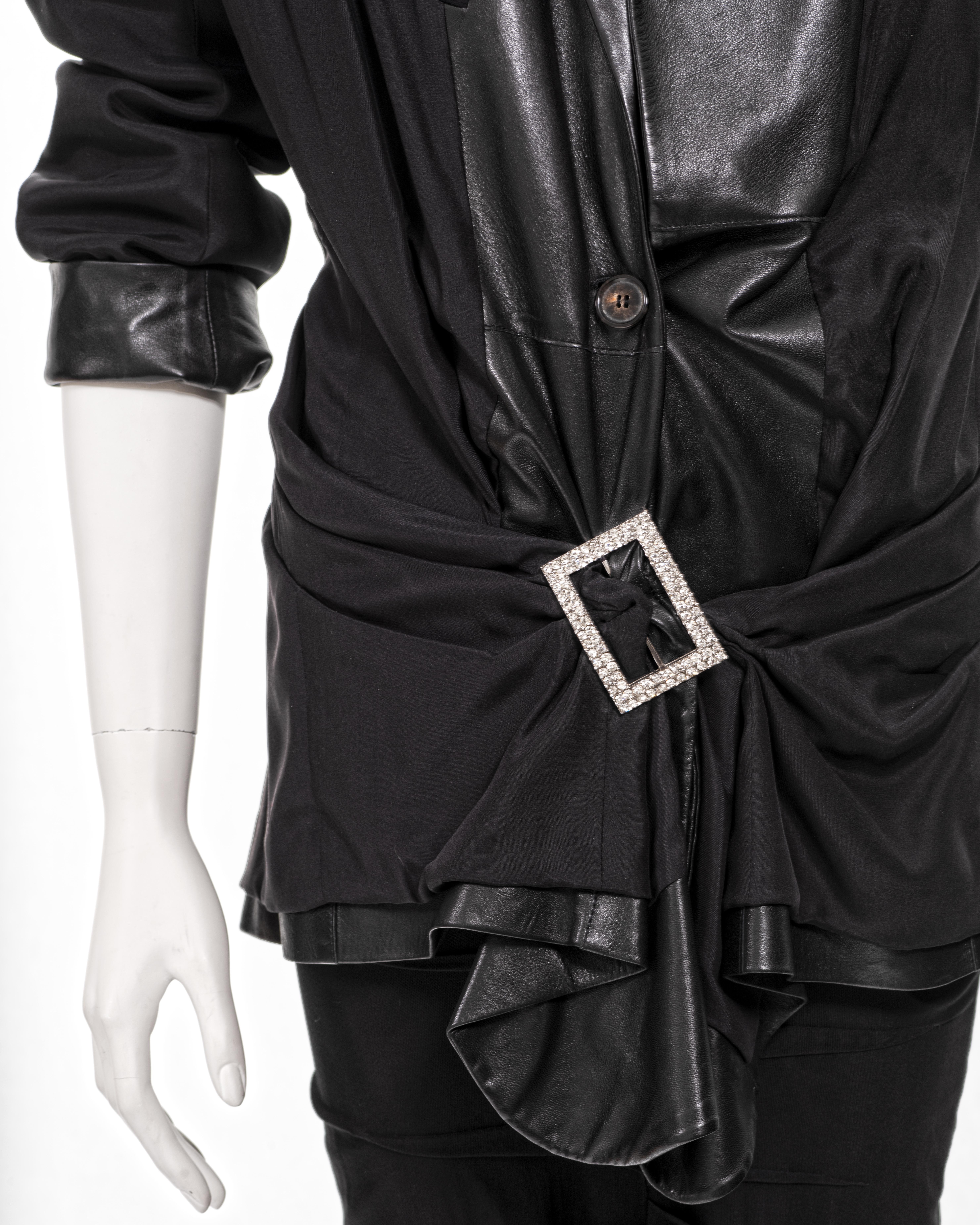 Christian Dior by John Galliano inside-out leather jacket and skirt set, ss 2003 For Sale 3